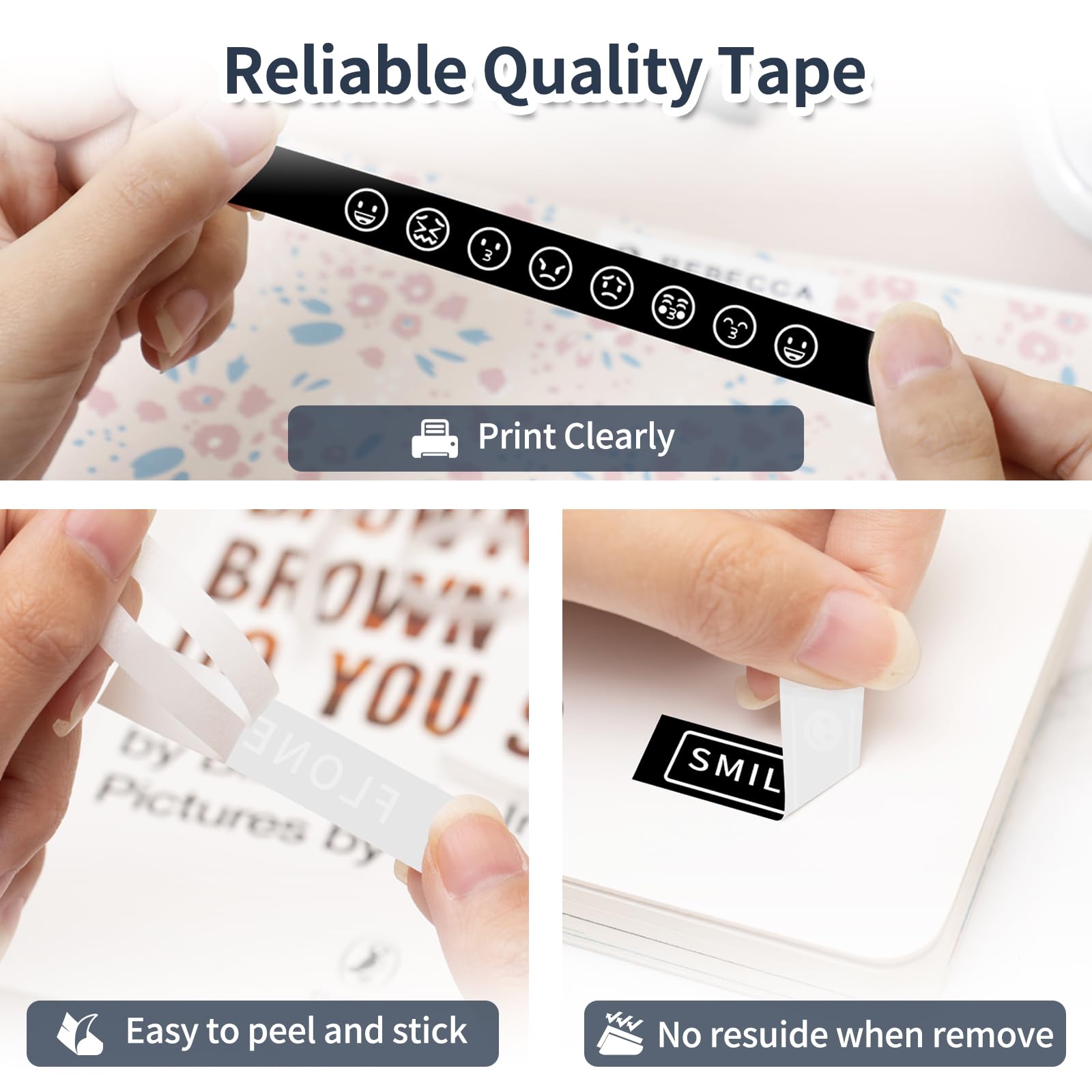 Oozmas TZe-335 Black Label Tape Compatible with Brother Label Maker Tape