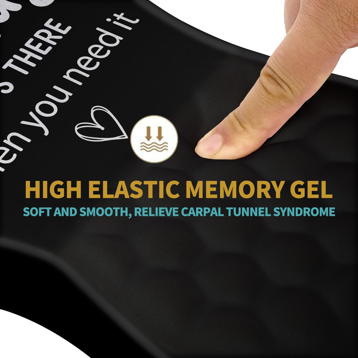 Hokafenle Ergonomic Mouse Pad Wrist Support with Massage Design, Wrist Rest Pain Relief Mousepad