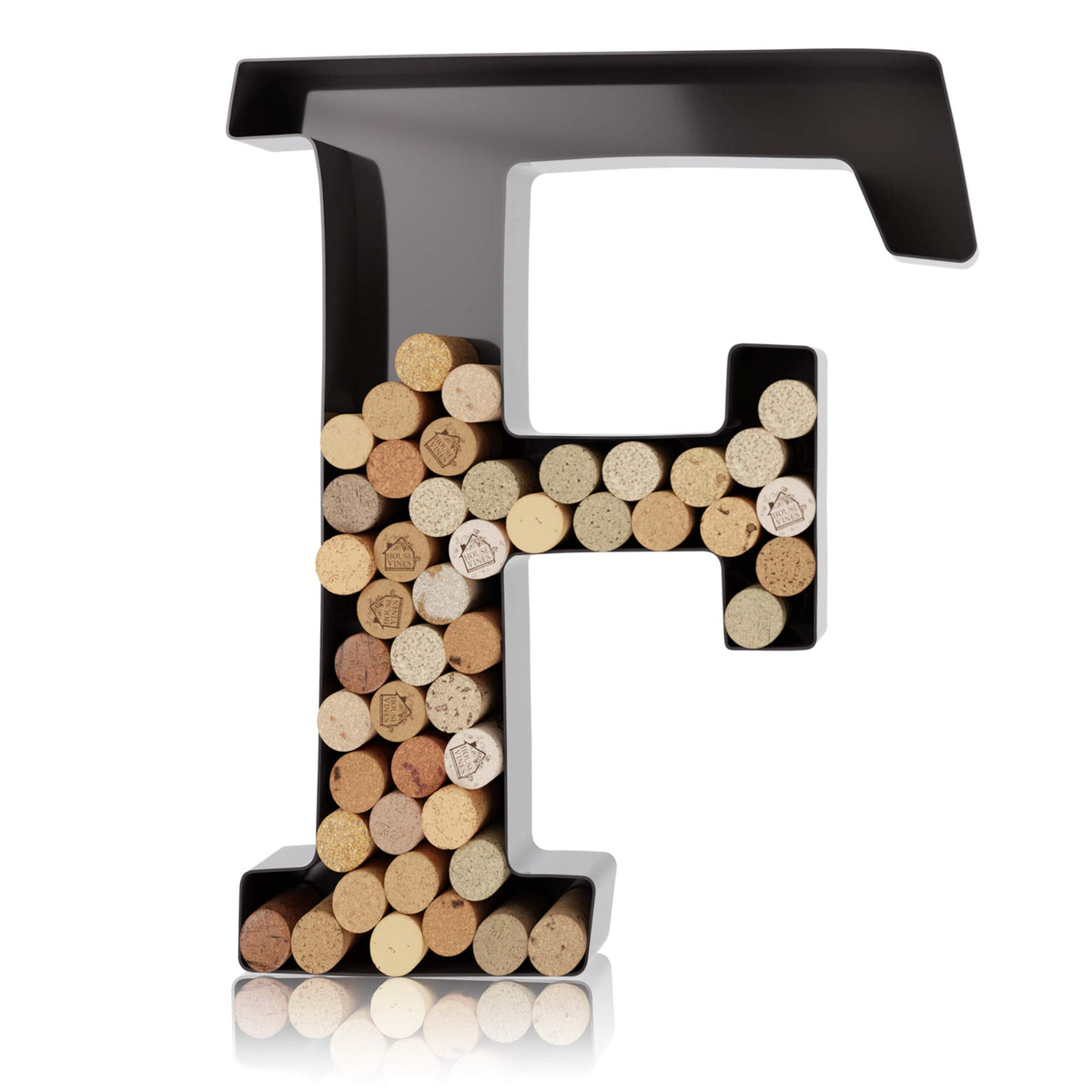 HouseVines Wine Letter Cork Holders Metal Monogram Art Wall Decor Individual A-Z Gifts for Wine