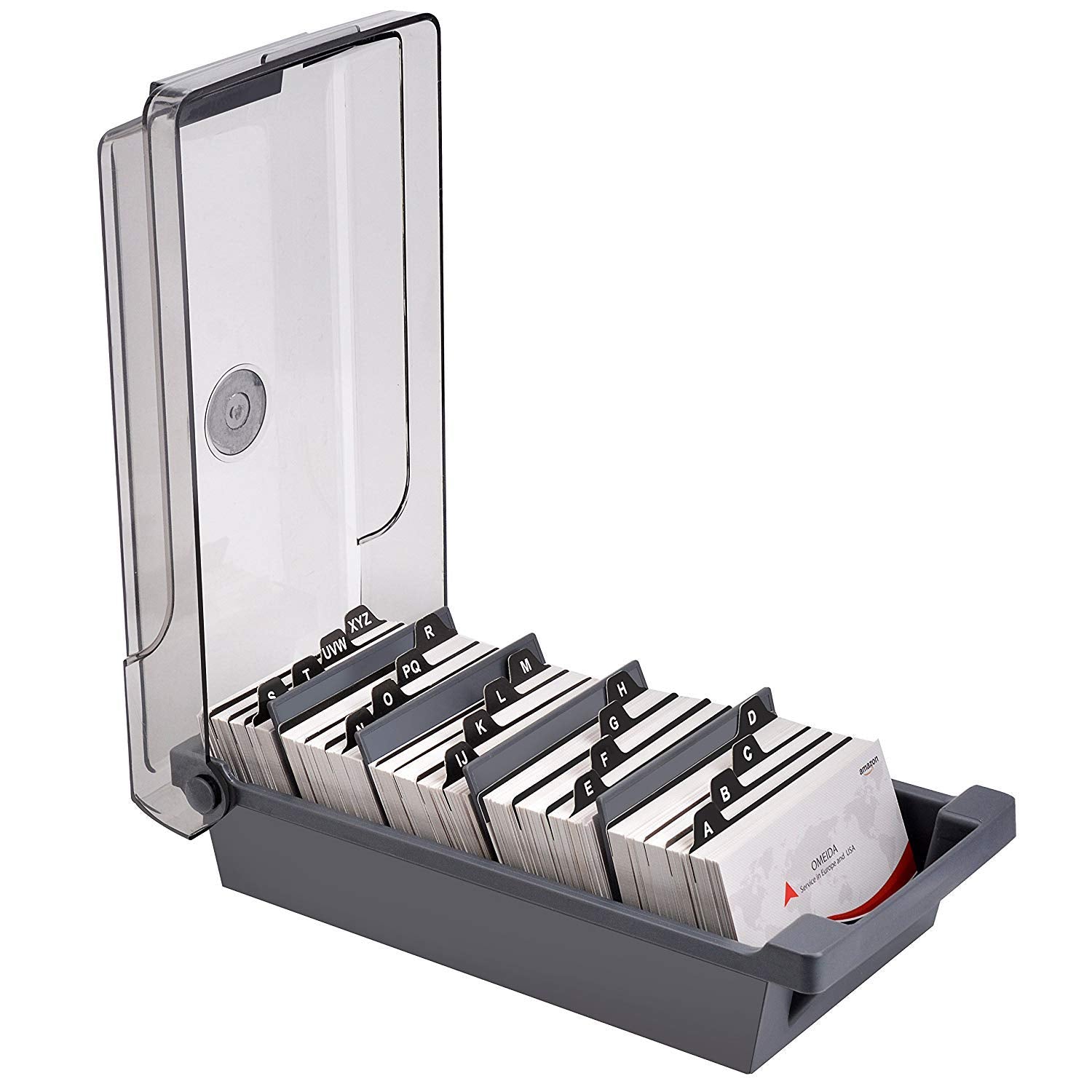 Hamosky Business Card Holder Box Business Card Box Business Card File Business Card Storage