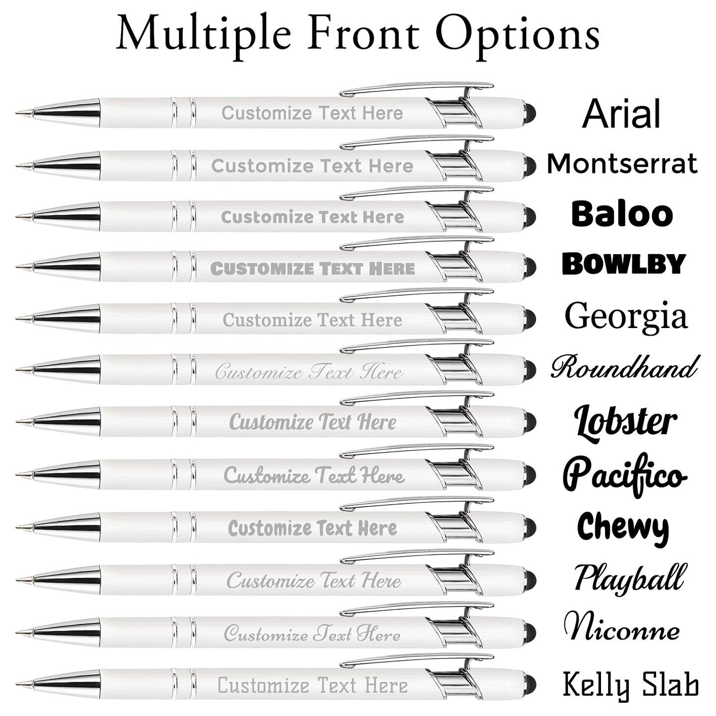 Up to 500 Personalized Pens Bulk Custom Ballpoint Pens with Business Name Message Logo, Customized
