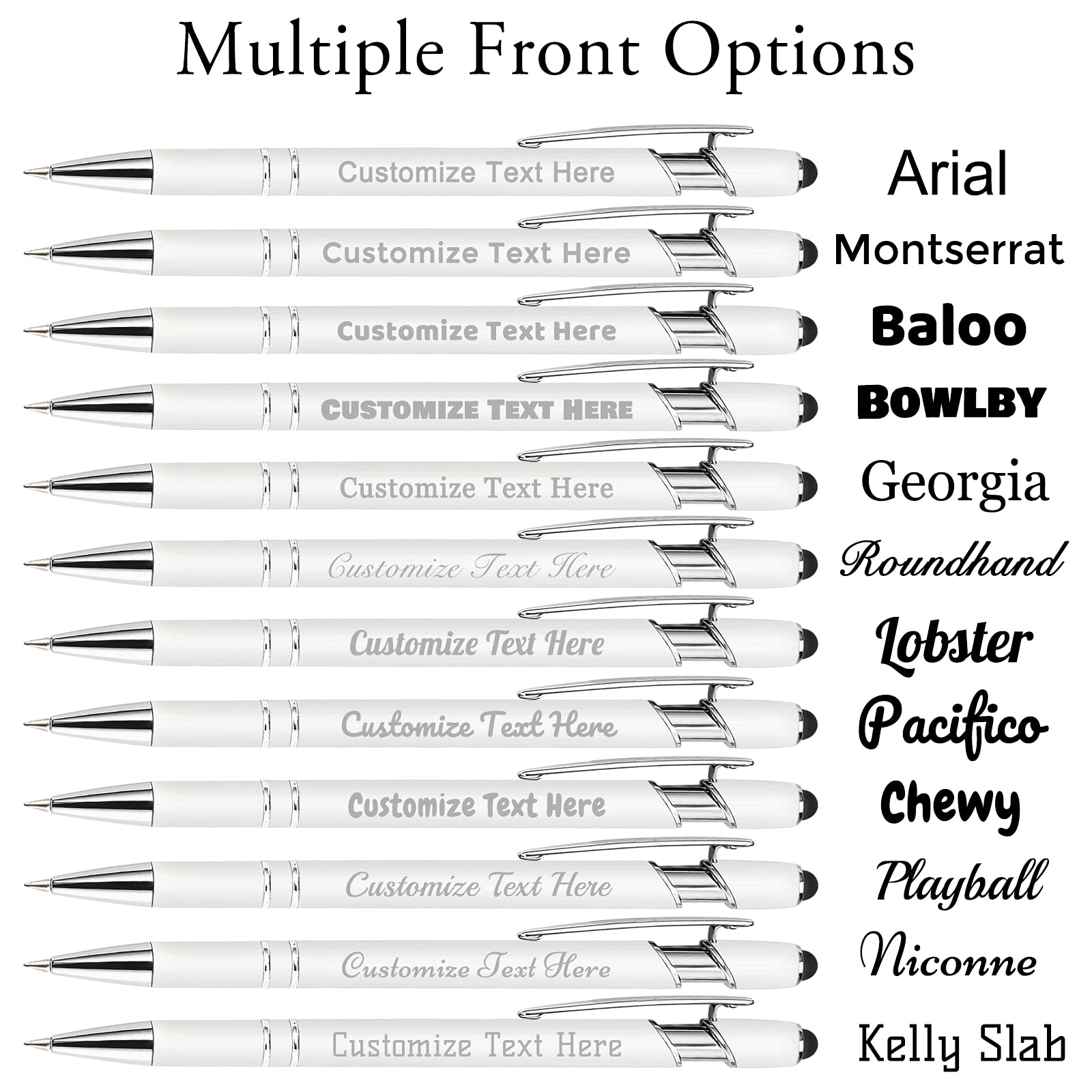 Up to 500 Personalized Pens Bulk Custom Ballpoint Pens with Business Name Message Logo, Customized