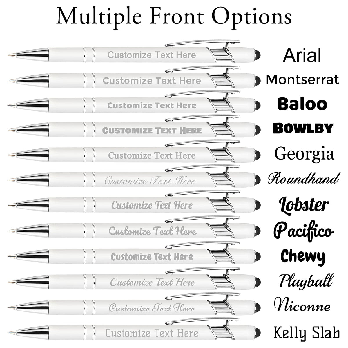 Up to 500 Personalized Pens Bulk Custom Ballpoint Pens with Business Name Message Logo, Customized