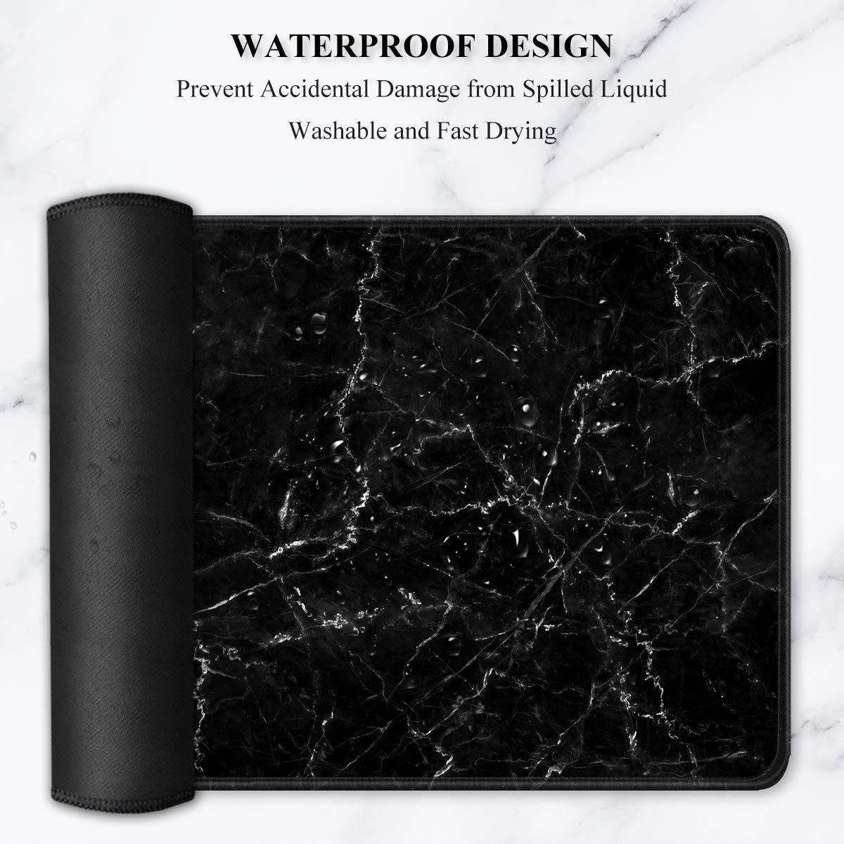 Auhoahsil Large Mouse Pad, Full Desk XXL Extended Gaming Mouse Pad 35" X 15", Waterproof Desk Mat
