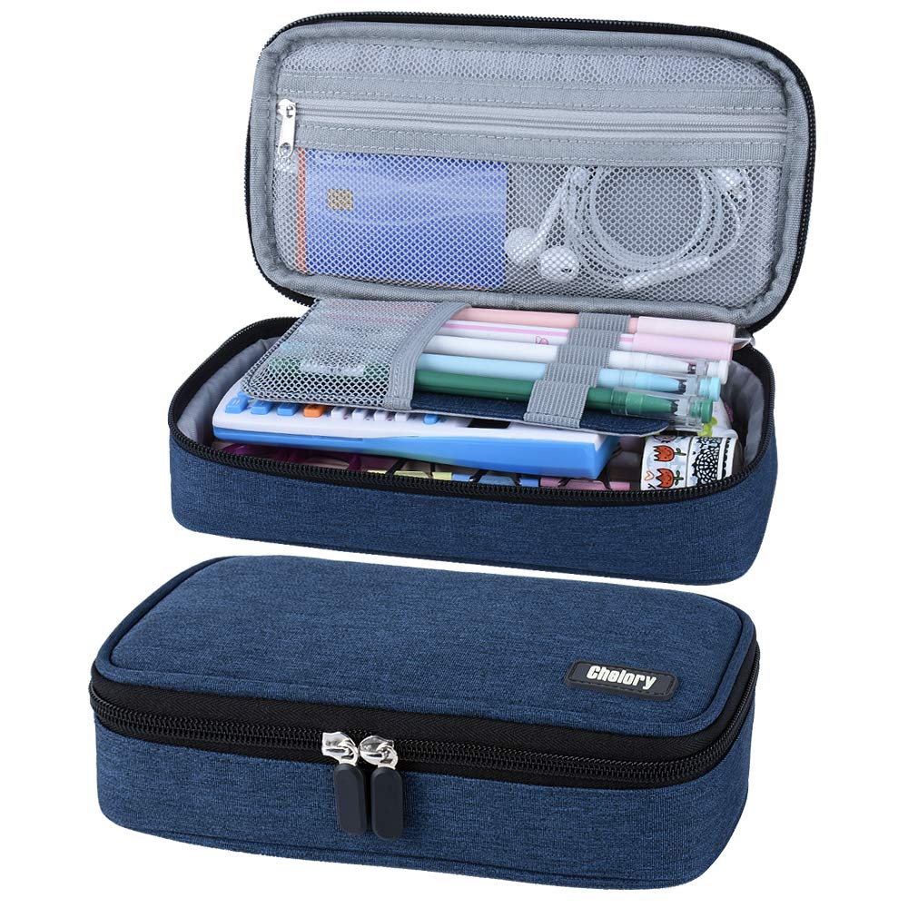 Chelory Big Capacity Pencil Case Large Pencil Bag Pouch Portable Pen Pencil Marker Cases Holder