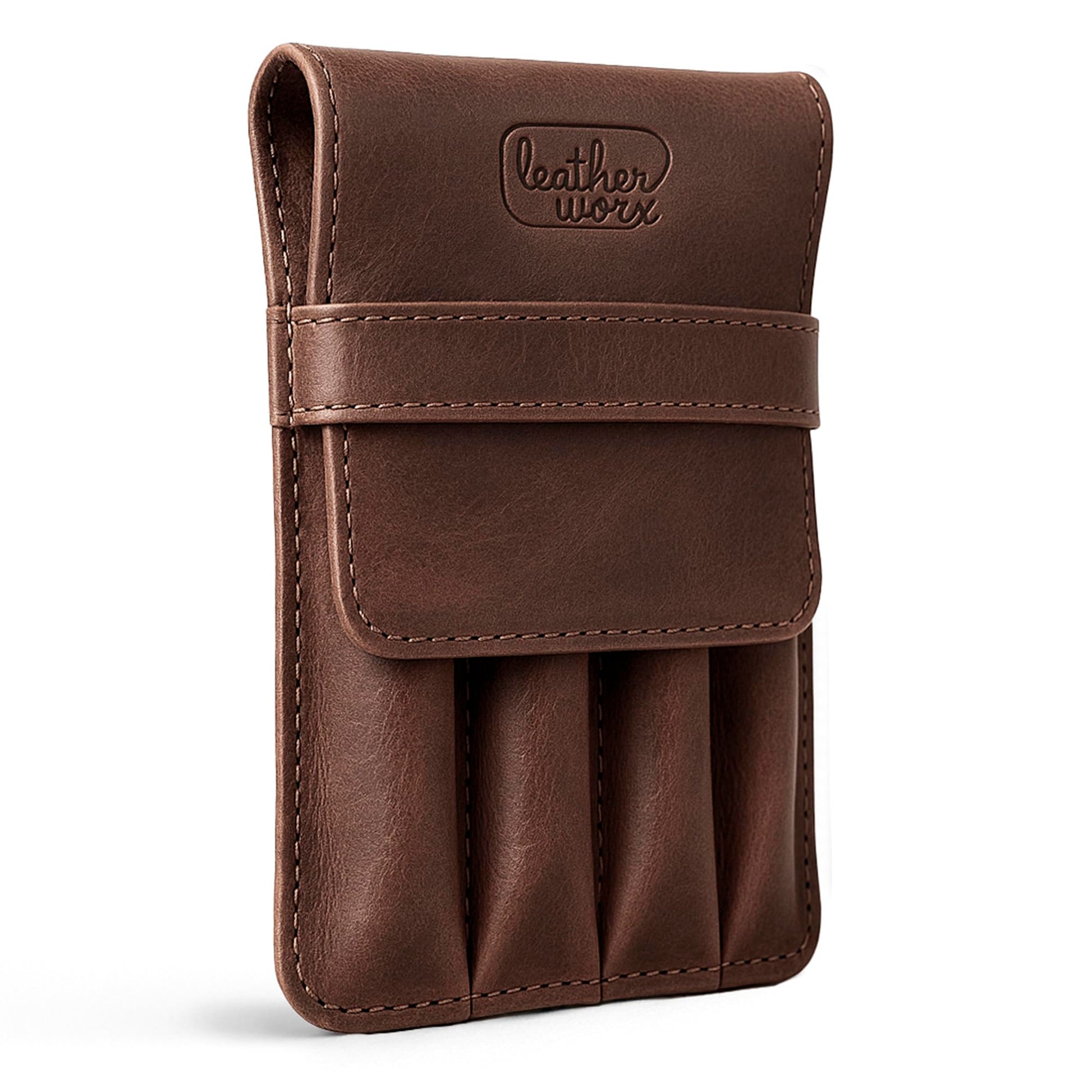 Leather Worx, Pen Holder, Pencil Case, Minimalist Style Holder, Classic Storage, Full Grain
