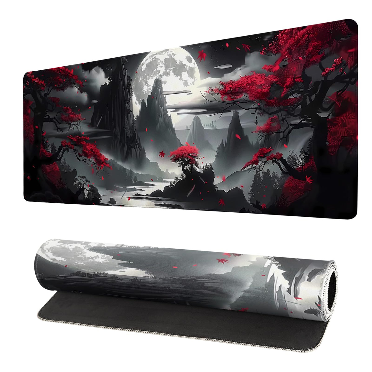 Gaming Mouse Pad Desk Pad,Extended Big Mouse Pad,31.5x11.8 Inch Long Computer Keyboard Mouse Mat