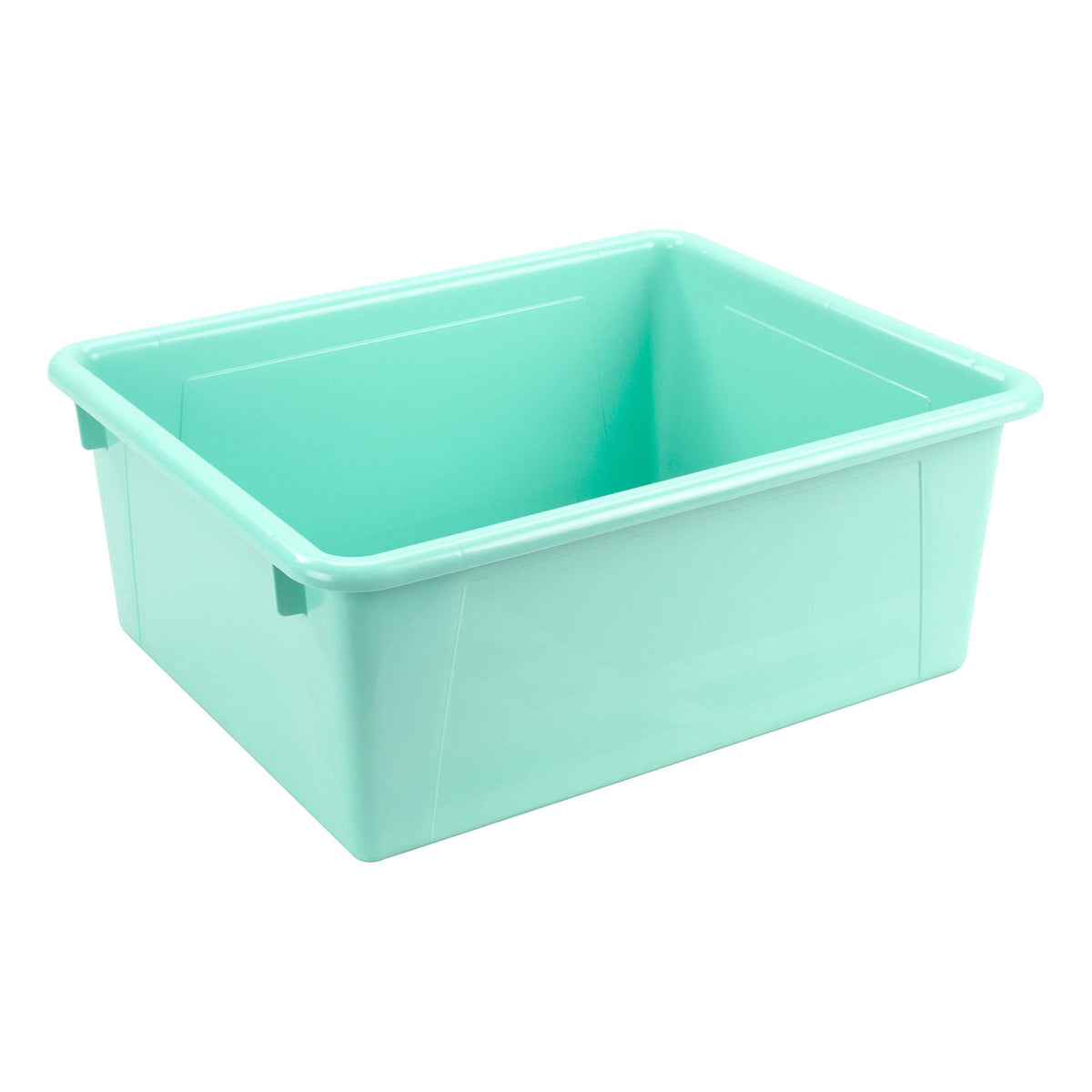 Storex Letter Size Deep Storage Tray – Organizer Bin for Classroom, Office and Home, Teal, 5-Pack