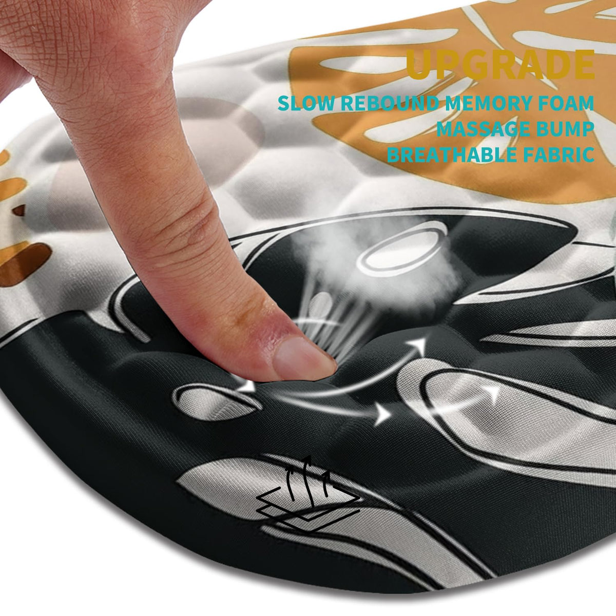 Hokafenle Ergonomic Mouse Pad Wrist Support, Wrist Rest Mousepad for Carpal Tunnel Pain Relief with