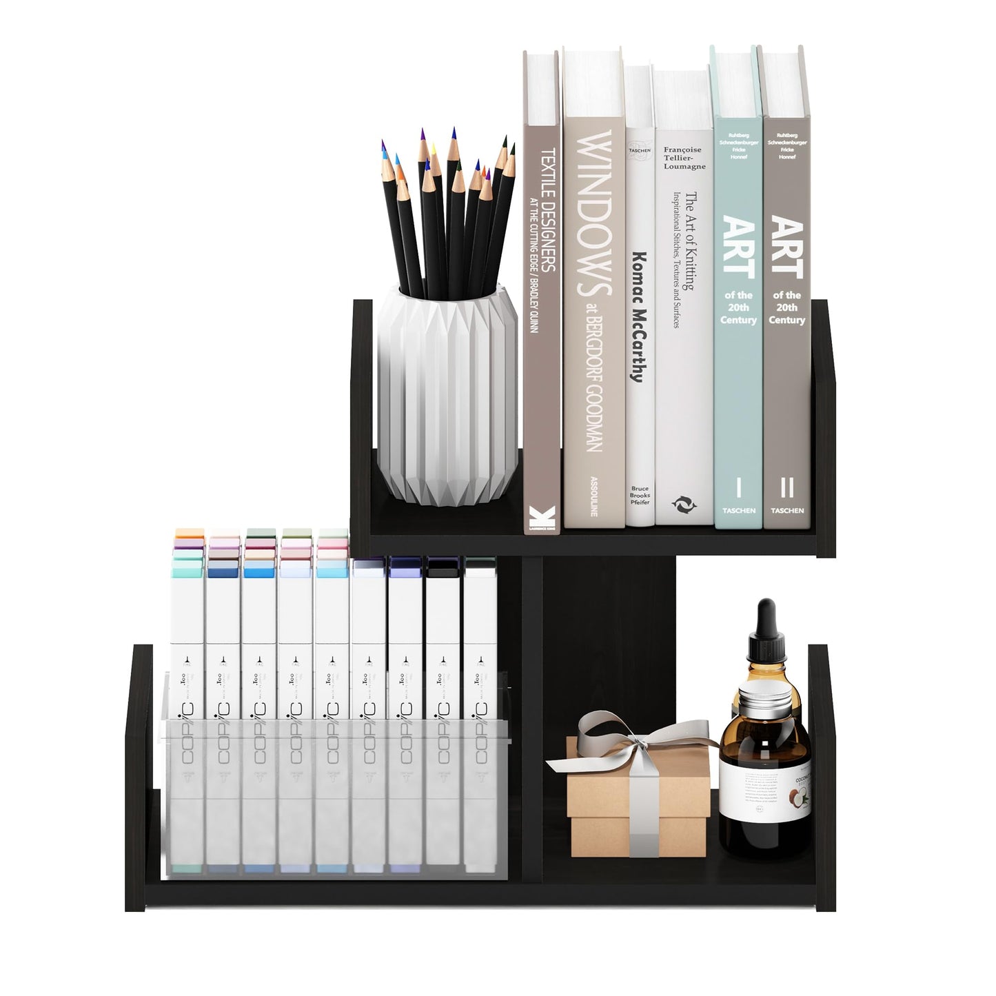 Furinno HERMITE Desk File Folder Organizers, 3-Shelf Desktop Office Organization Racks, Desk Top