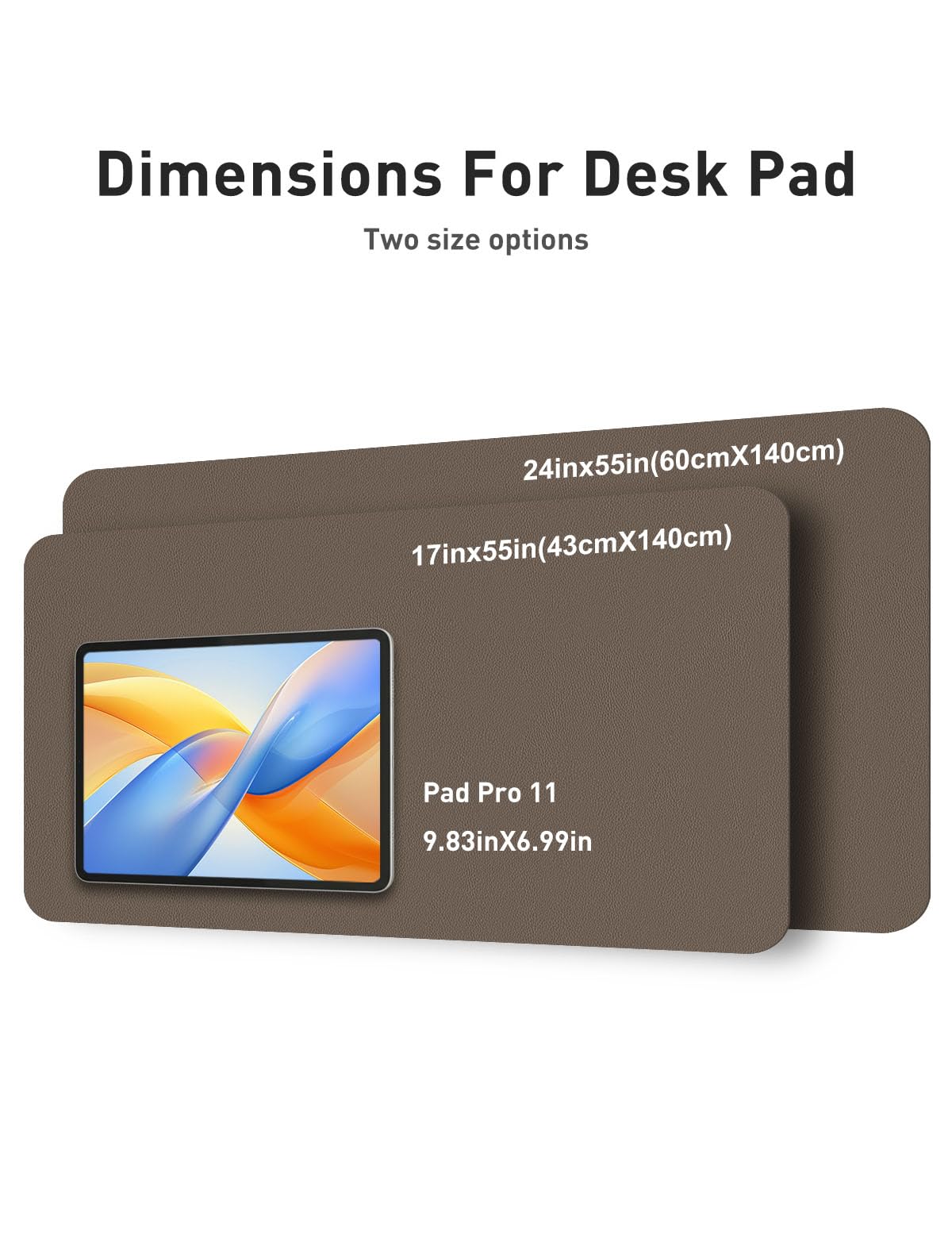 Aothia Faux Leather Desk Mat - Non-Slip PU Leather Desk Blotter, Waterproof Writing Surface, Large
