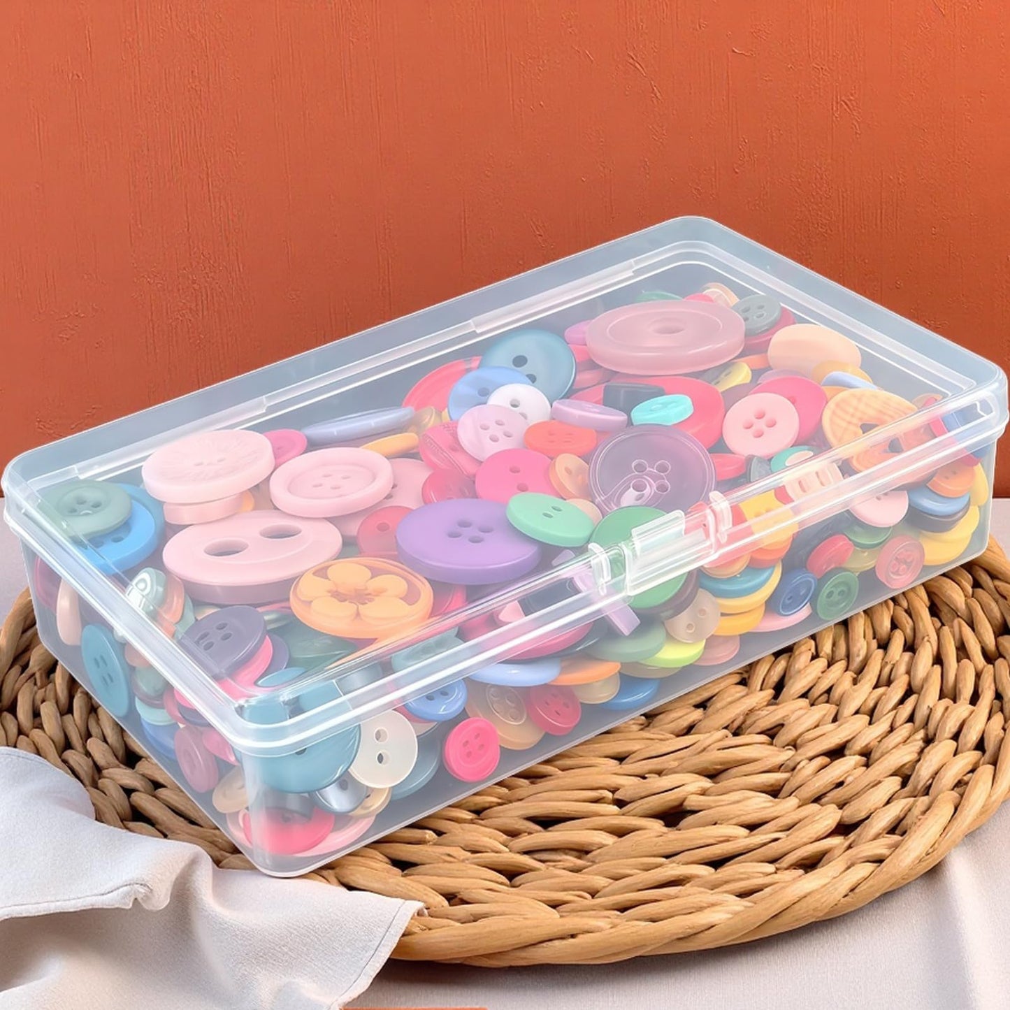 Thintinick 19 Pack Rectangular Clear Plastic Storage Containers