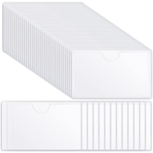 Chinco 100 Self Adhesive Pocket Index Card Pockets Index Card Holder Storage Tote Labels Pockets