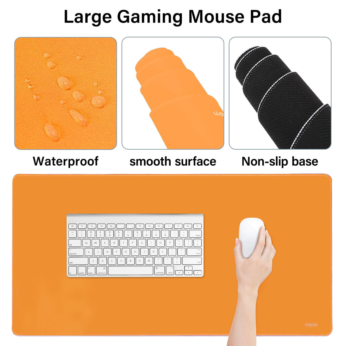 MOSISO Keyboard Mouse Pad Set, Large Gaming Mousepad&Keyboard Wrist Rest