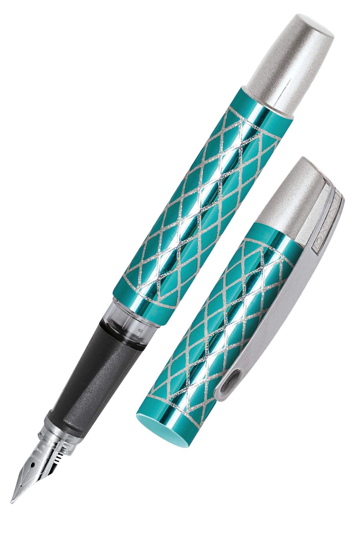 Online Ergonomic Fountain Pen for School/College -Campus Turquoise - Medium Nib, Soft Grip Part