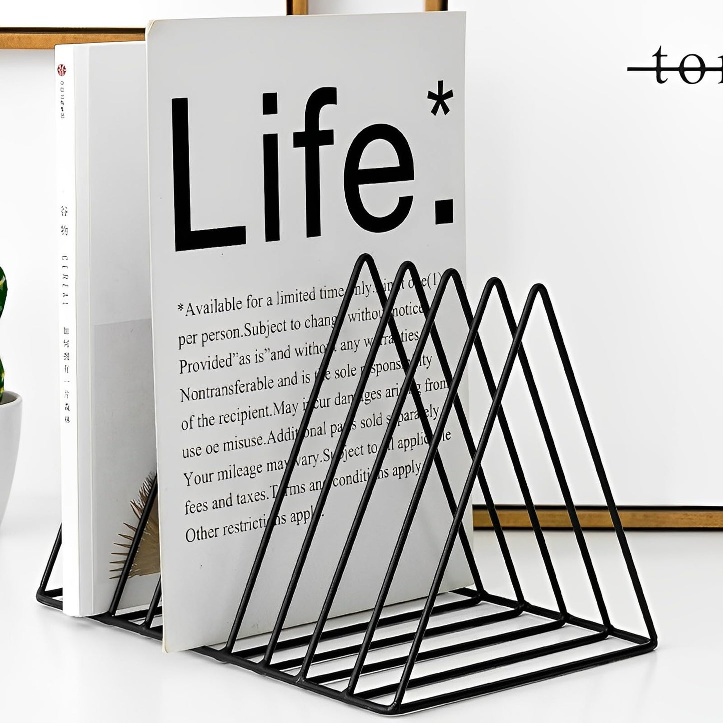 Sooyee 2 Pack Black Magazine Holder, 9 Slot Desktop File Sorter