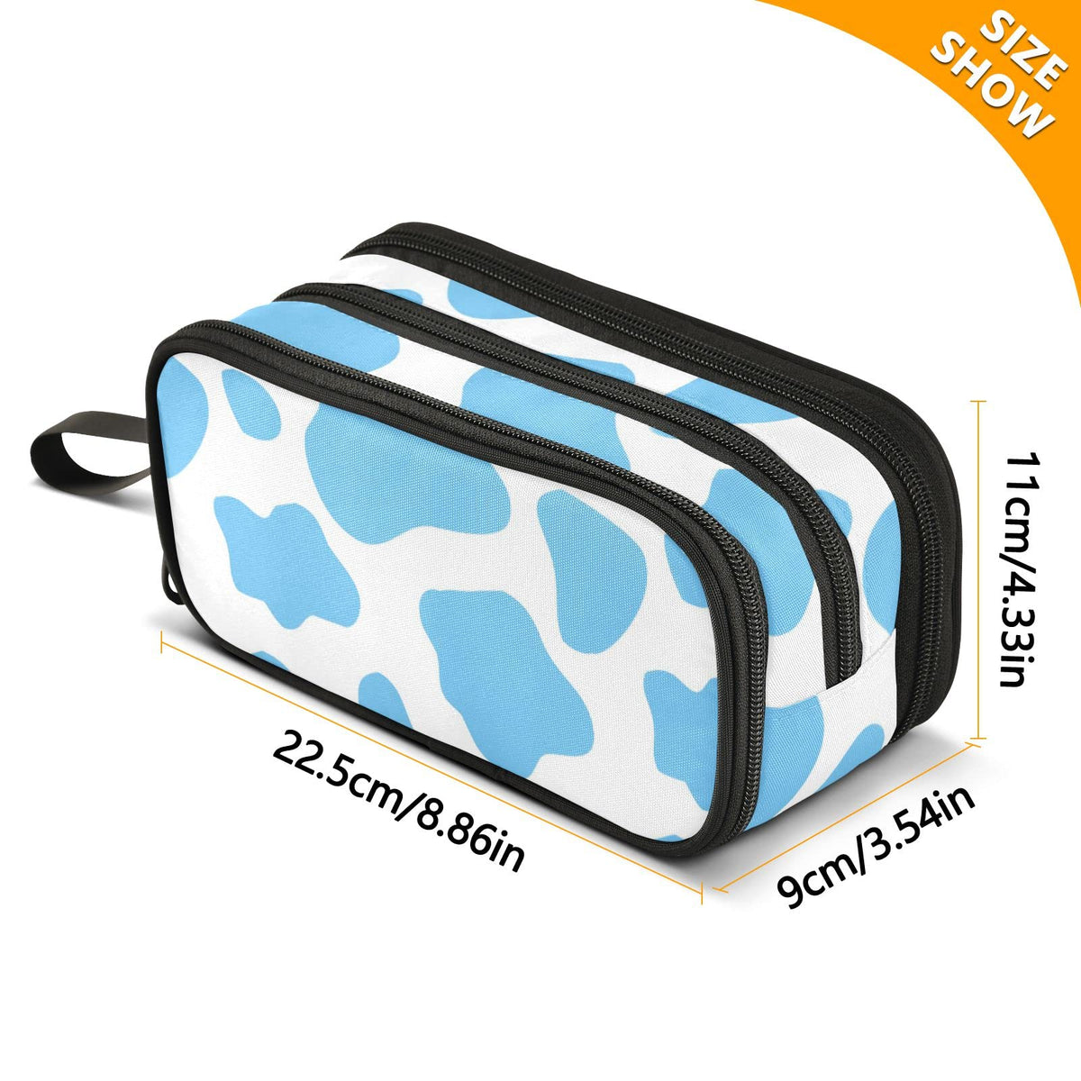 XUWU Cow Print Large Capacity Pencil Case Pencil Pouch Pen Box