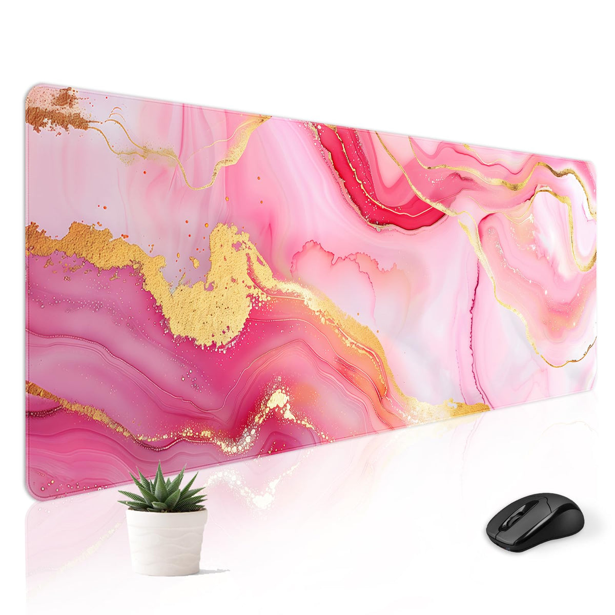 Stanoha Cute Desk Mat for Keyboard Desktop Extra Large Mouse Pad, Marble