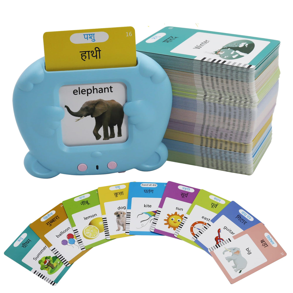 MAYAPHILOS 224 Sight Words Hindi and English Talking Flash Cards