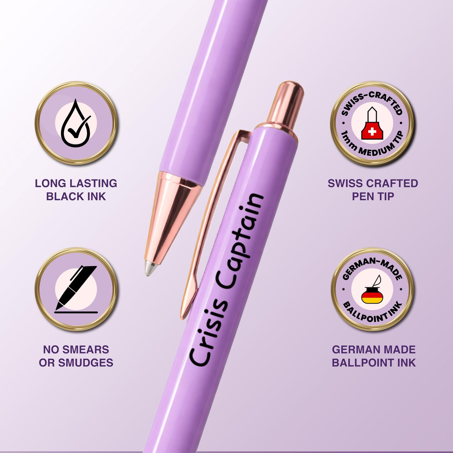 MESMOS 3Pcs Chaos Coordinator Pen Gift Set for Woman, German-Ink & 1mm Swiss-Tip, Chaos Coordinator