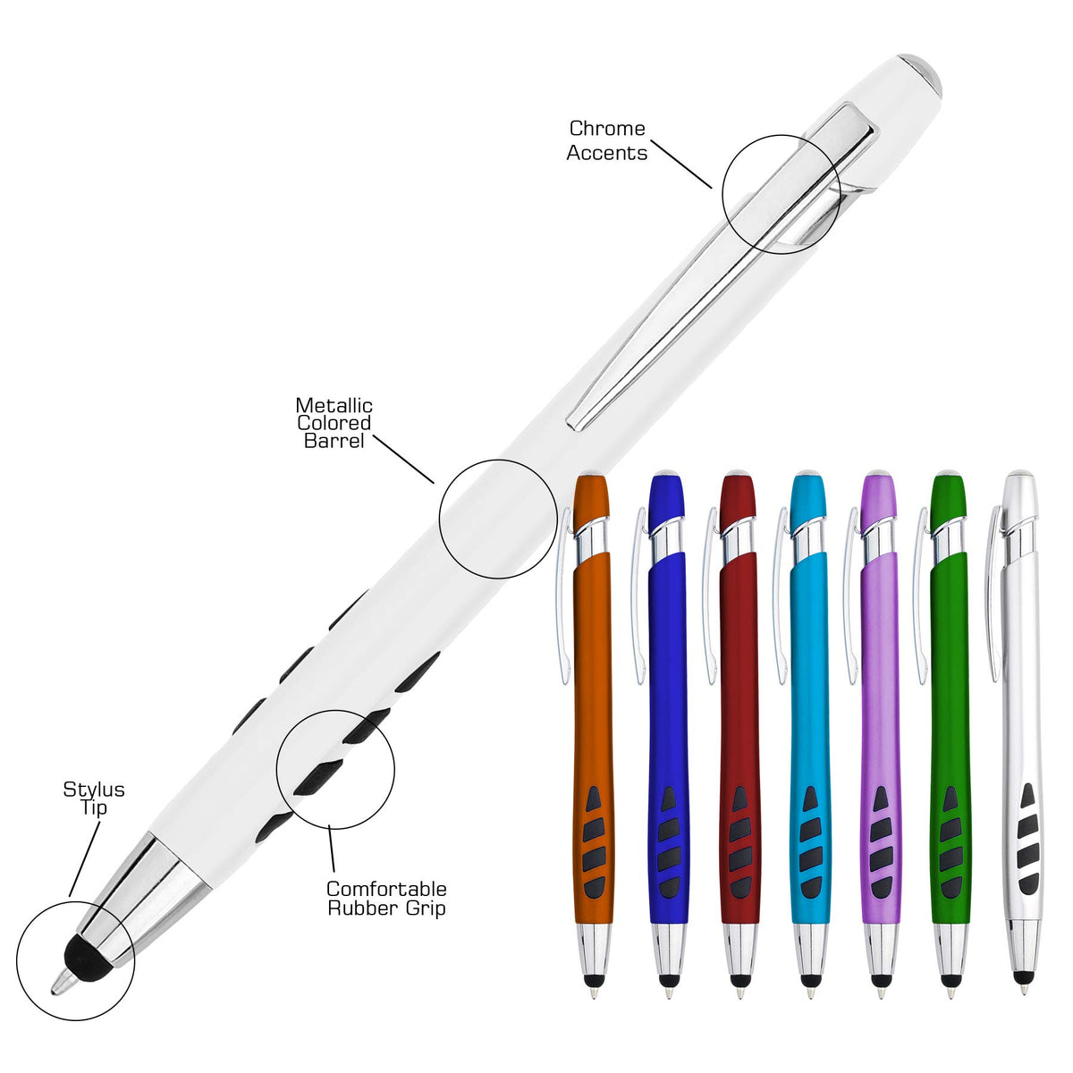 Thank You Greeting Gift Stylus Pens for All Touchscreen Devices - 2 in 1 Multifunction Combo Pen