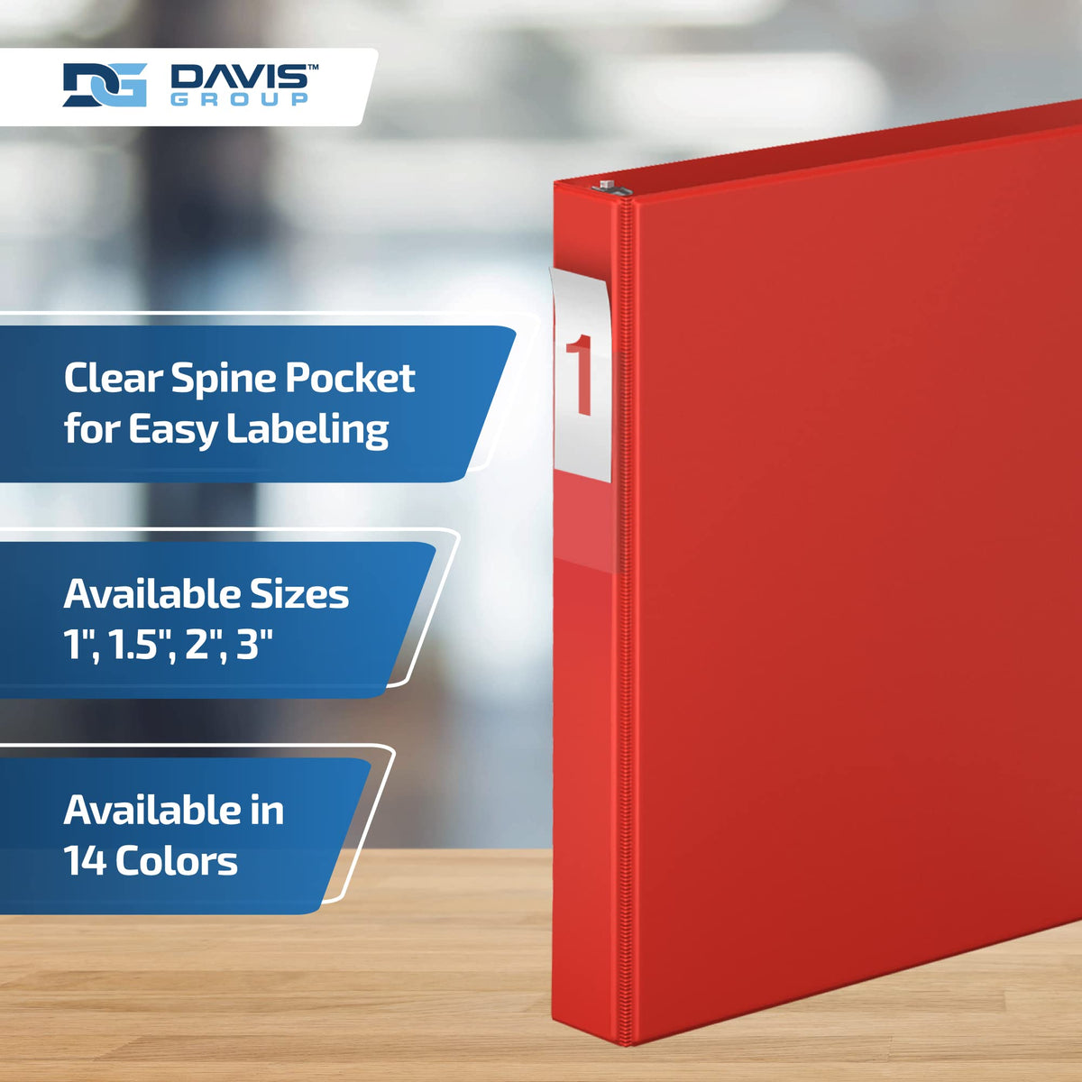 Premium Economy 6-Pack 3-Ring Binders for School or Office, D-Ring Binders, 1 Inch, Red