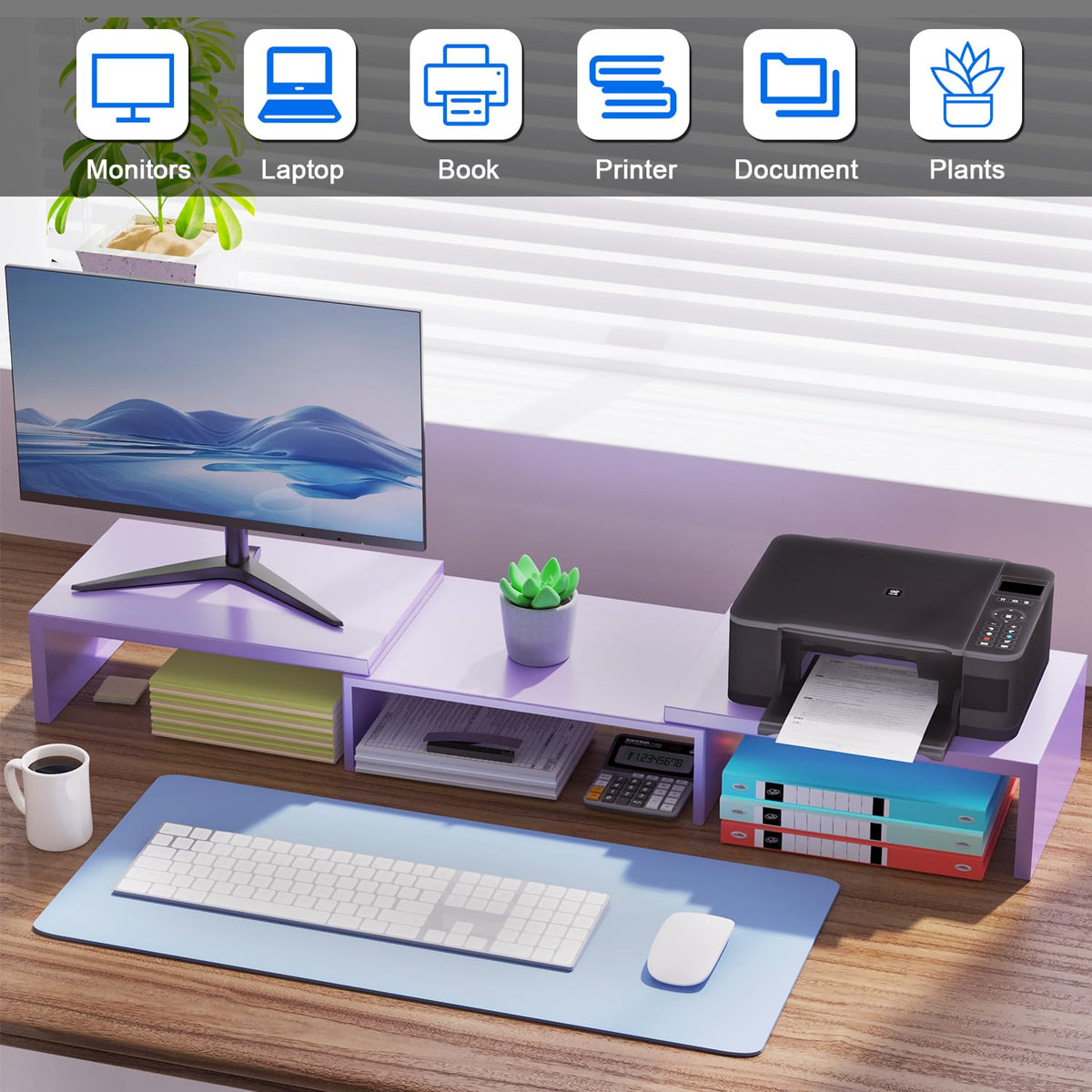 OUTIOE Dual Monitor Stand Riser
