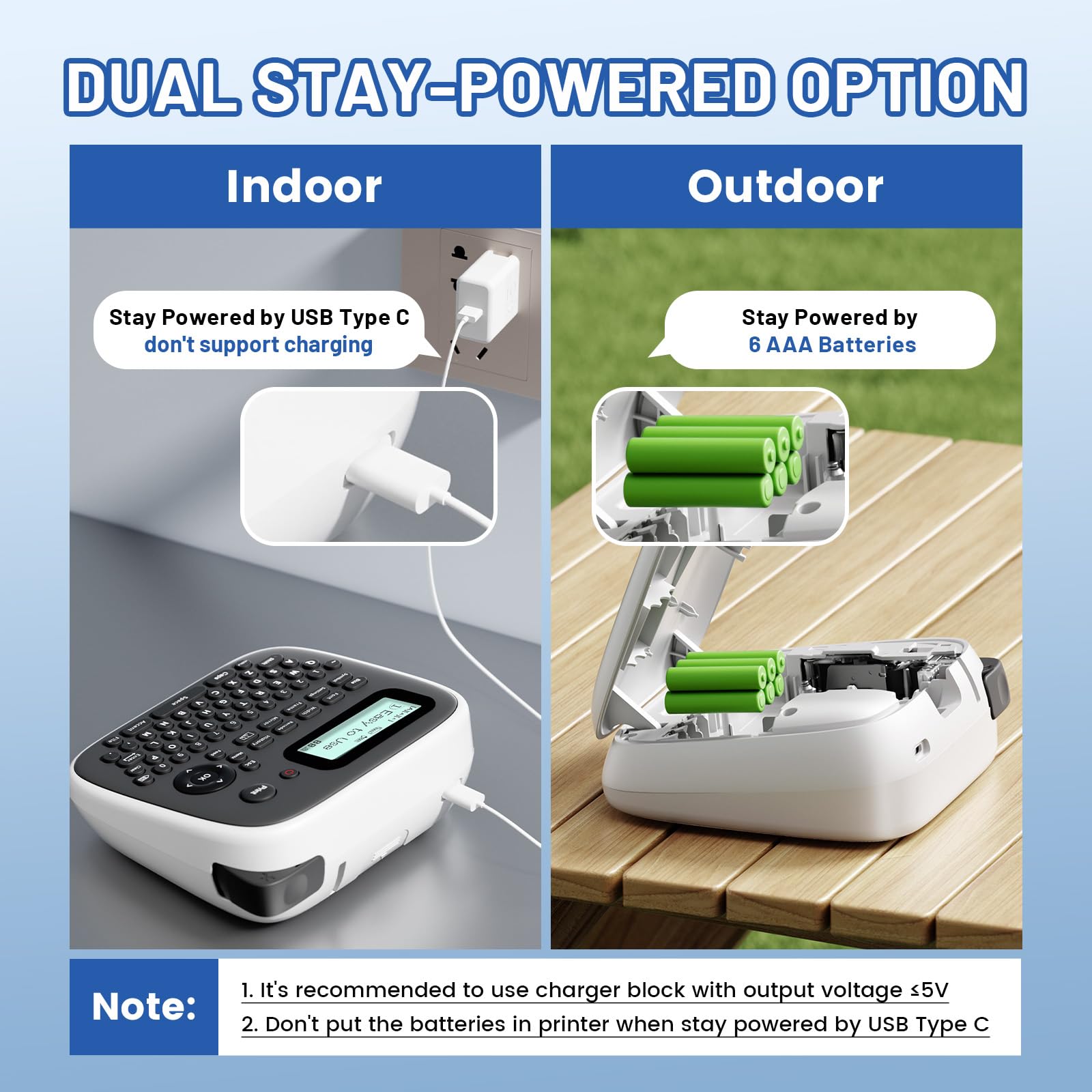 EazeID D210S Label Maker Machine with Tape-12mm Portable Labeler School