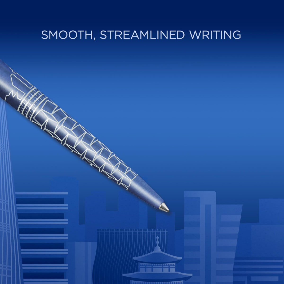 Parker Jotter Ballpoint Pen | Special Edition | Seoul Blue with Chrome Trim | Medium Point | Blue