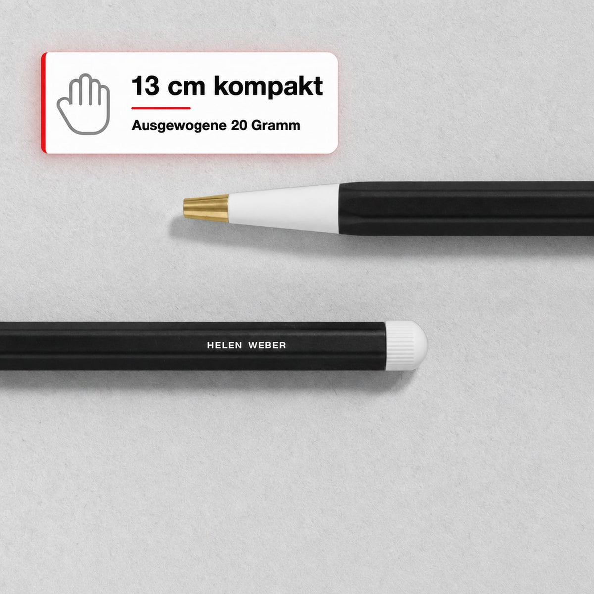 LEUCHTTURM1917 - Drehgriffel Writing Pen (Black) - Ballpoint Pen with Royal Blue Ink Included