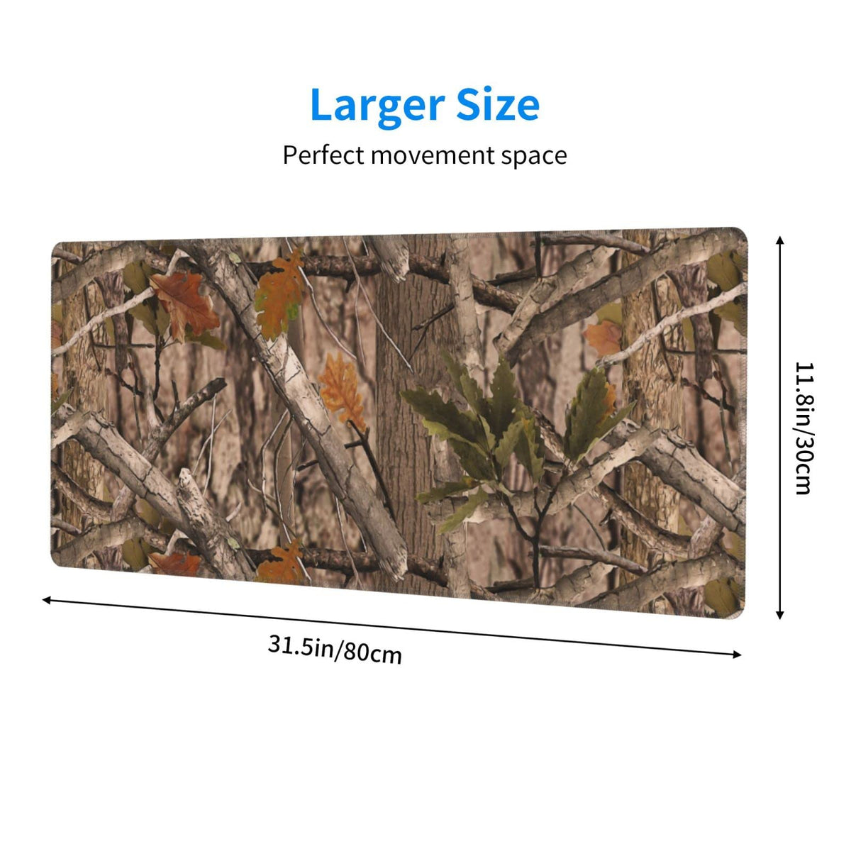 Real Camo Hunting Mouse Pad Extended Large Gaming Mousepad XL Big Long Oversized Desk Mat Stitched