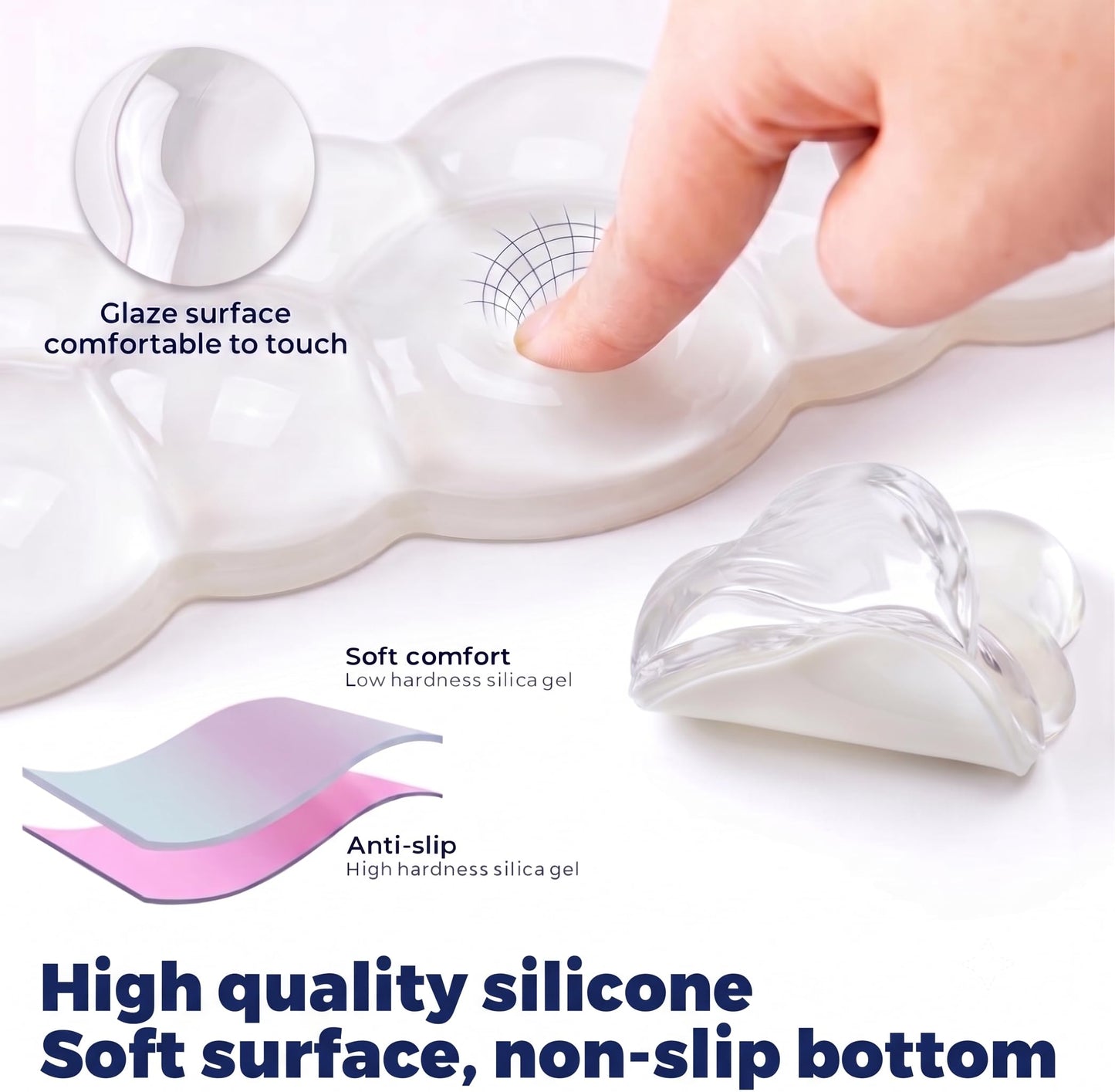 ABRONDA Gel Cloud Keyboard & Mouse Wrist Rest Set - Cloud Keyboard Wrist Rest Pad & Mouse Support