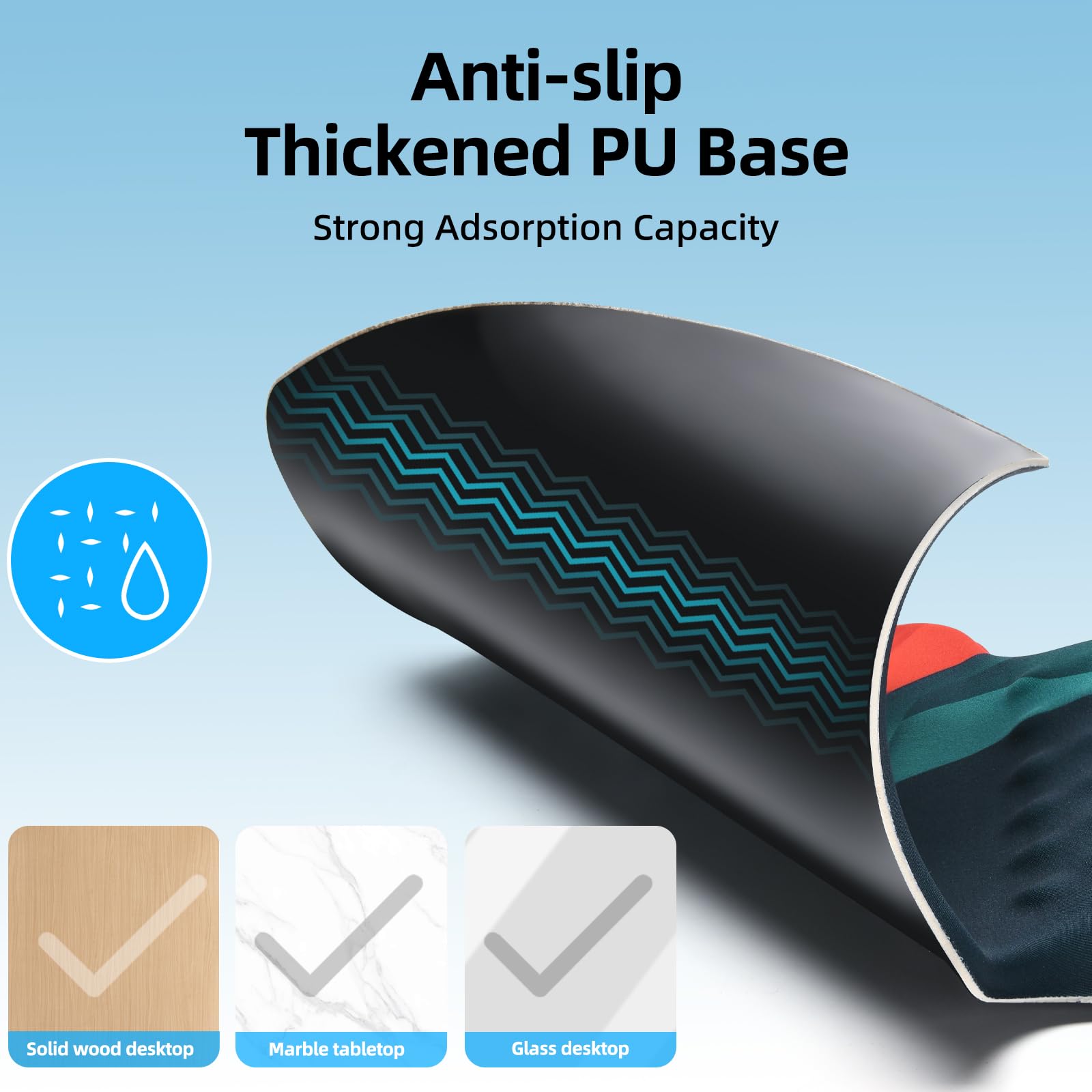 TIDALSOIL Ergonomic Mouse Pad with Memory Foam Wrist Support