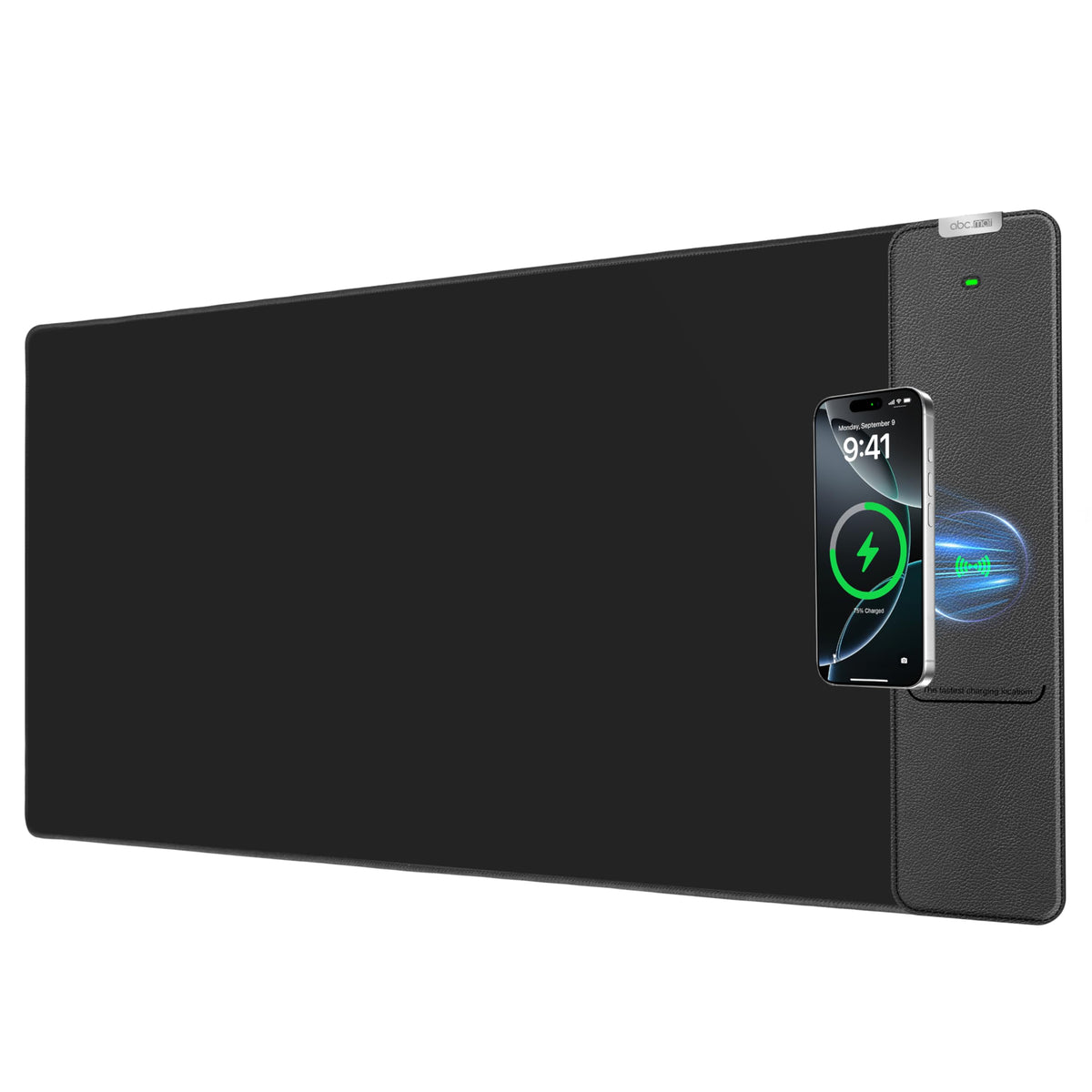Wireless Charging Mouse Pad, 31.5"x15.8" Large Desk Mat, Smooth Glide
