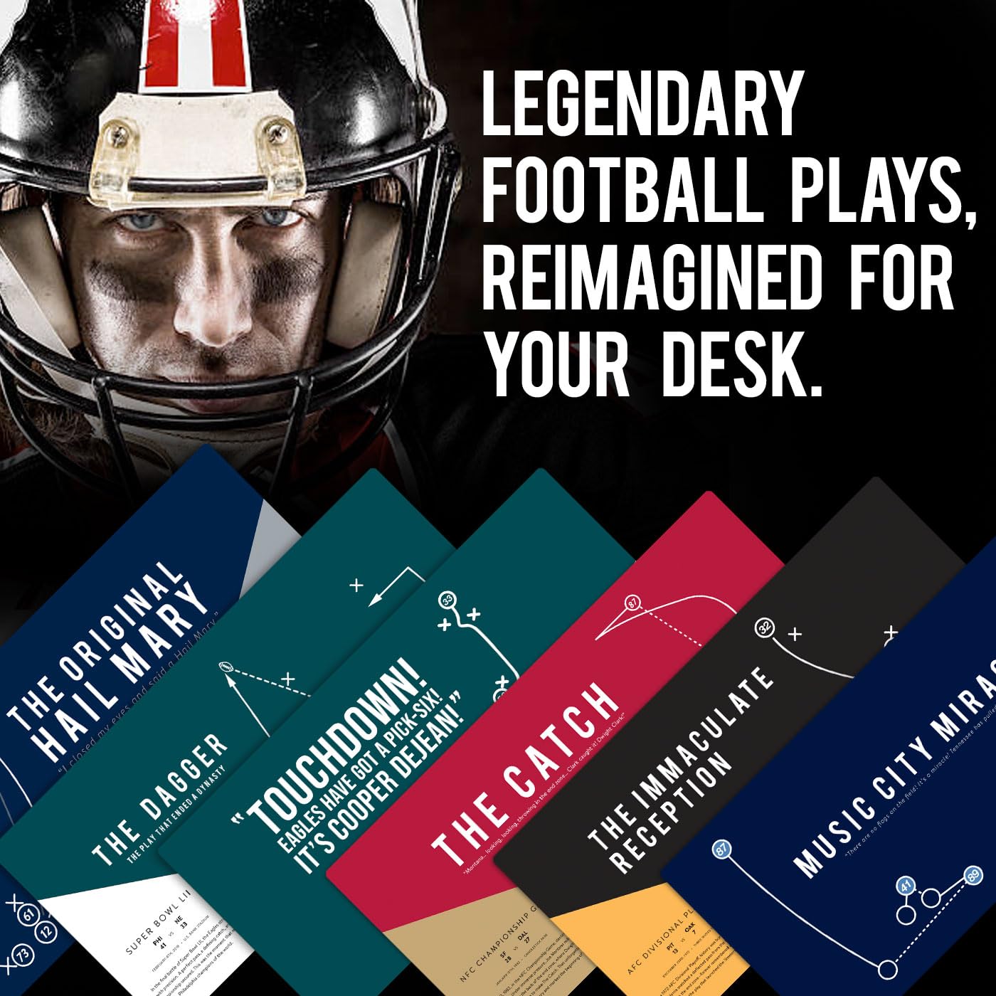 Large Philadelphia Desk Mat for Desktop – XL Desk Pad Mat with Smooth Surface, Green Football Theme