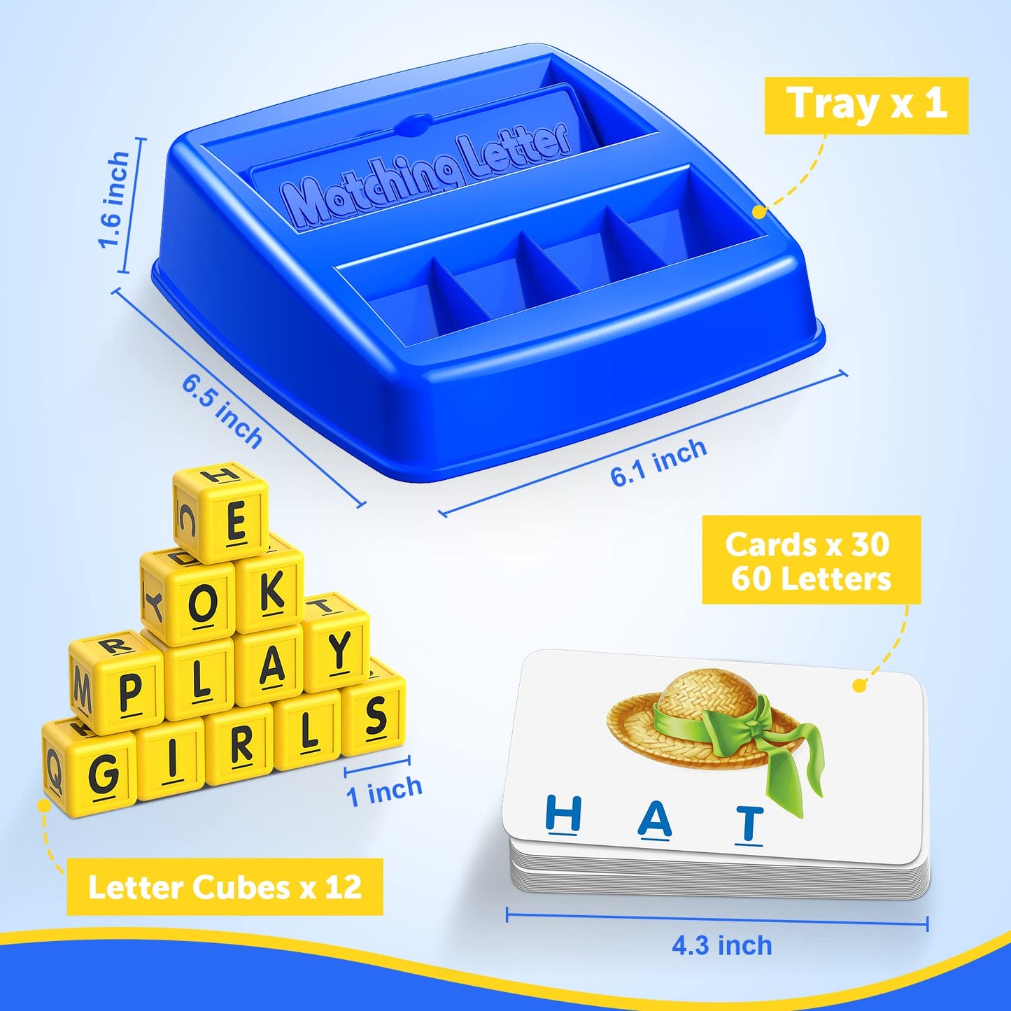 Learning Games for Kids Ages 3-8, Matching Letter Game for Kids Toys Ages 3-8 Educational Toys for