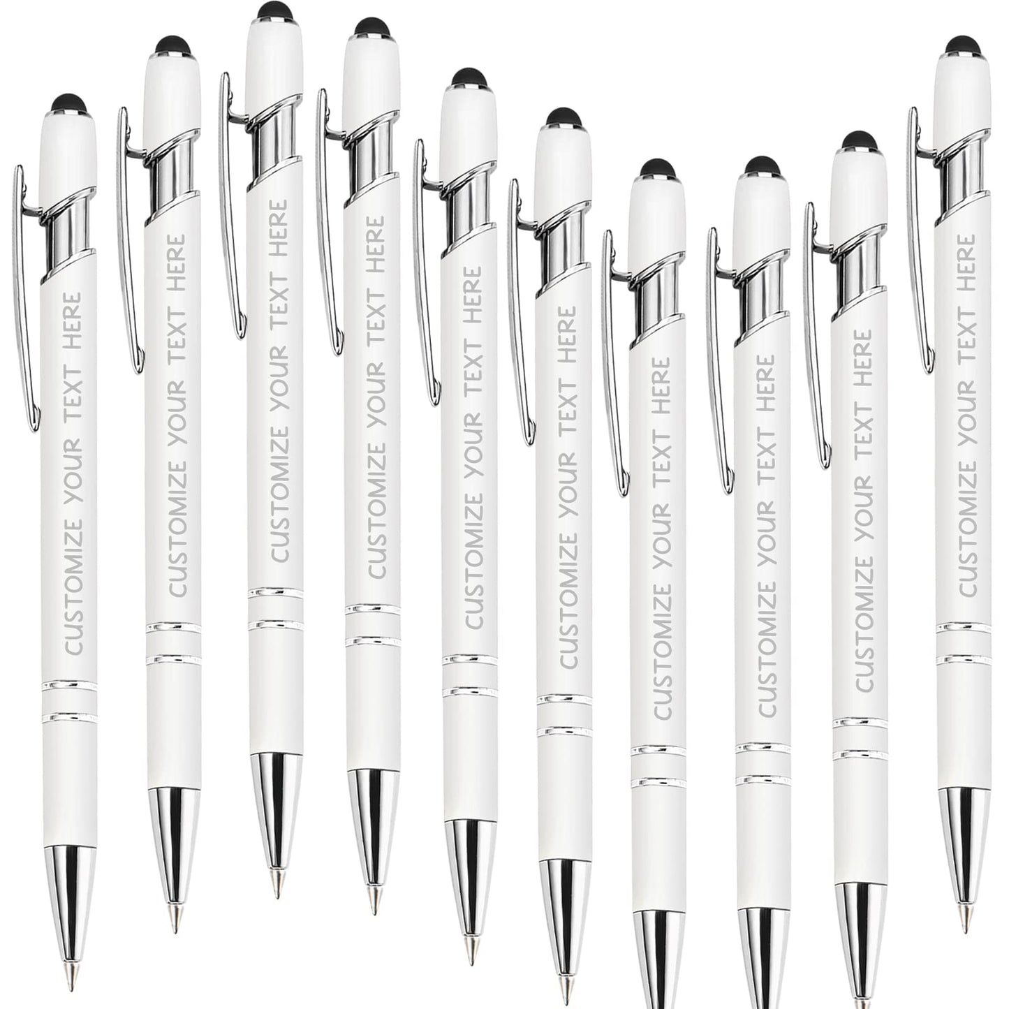 Fadace Up to 500 Pcs Personalized Pens Bulk Custom Customized Pen with Stylus Free Engraving