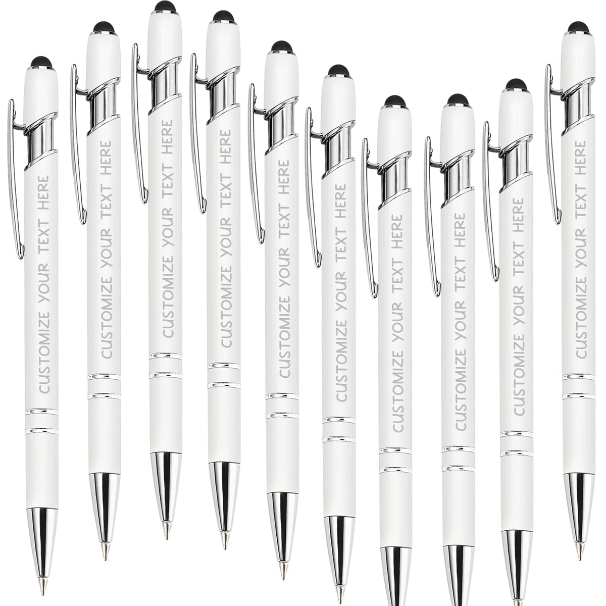 Fadace Up to 500 Pcs Personalized Pens Bulk Custom Customized Pen with Stylus Free Engraving