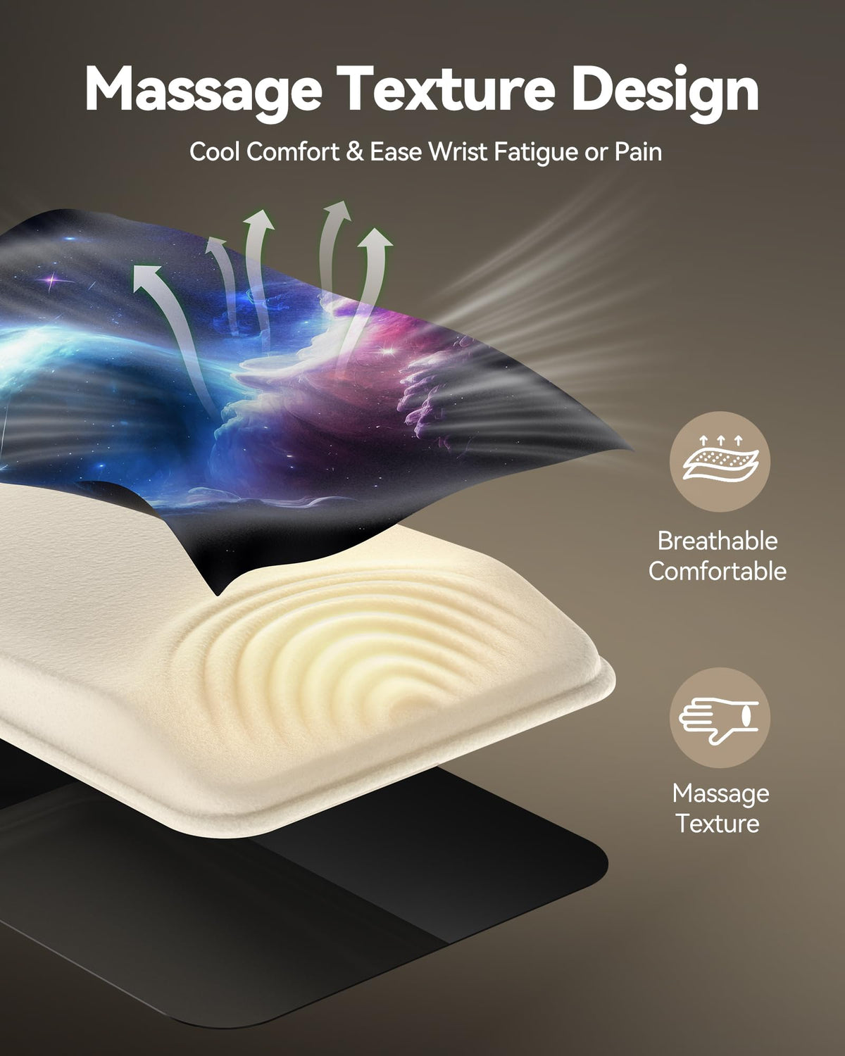 TECKNET Ergonomic Mouse Pad with Wrist Rest, All-Day Comfort & Pain Reliefv