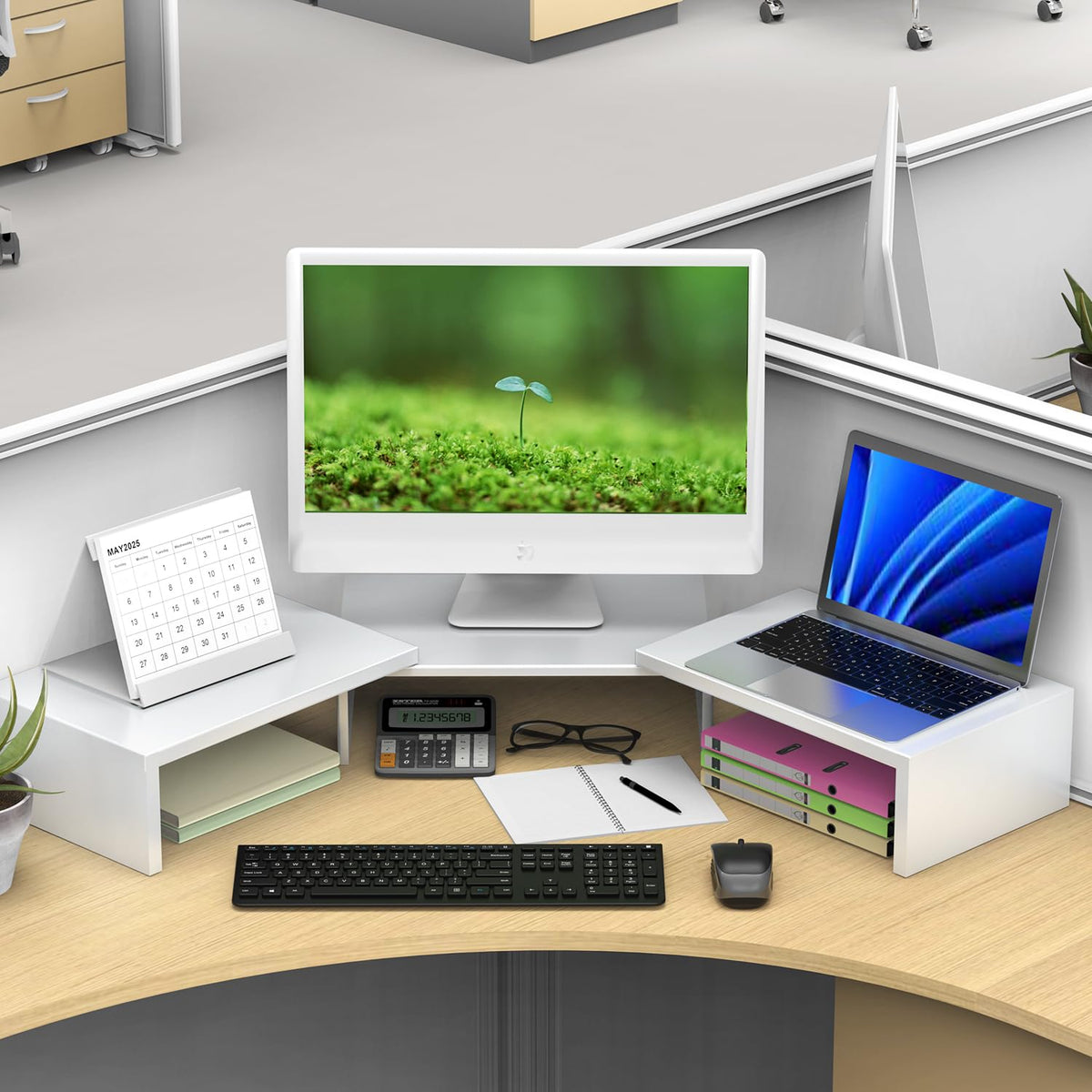OUTIOE Dual Monitor Stand Riser