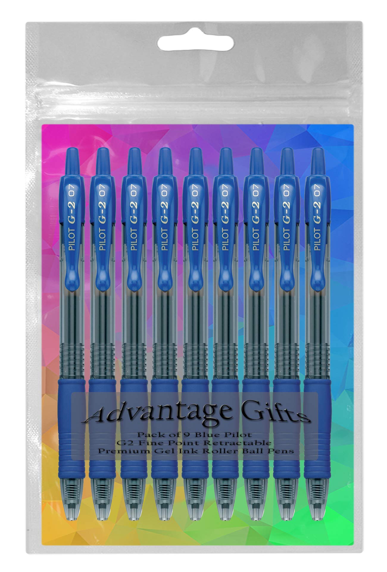 Advantage Gifts G2 Retractable Premium Gel Ink Roller Ball Pens Fine Point Fine Point (.7mm) Blue