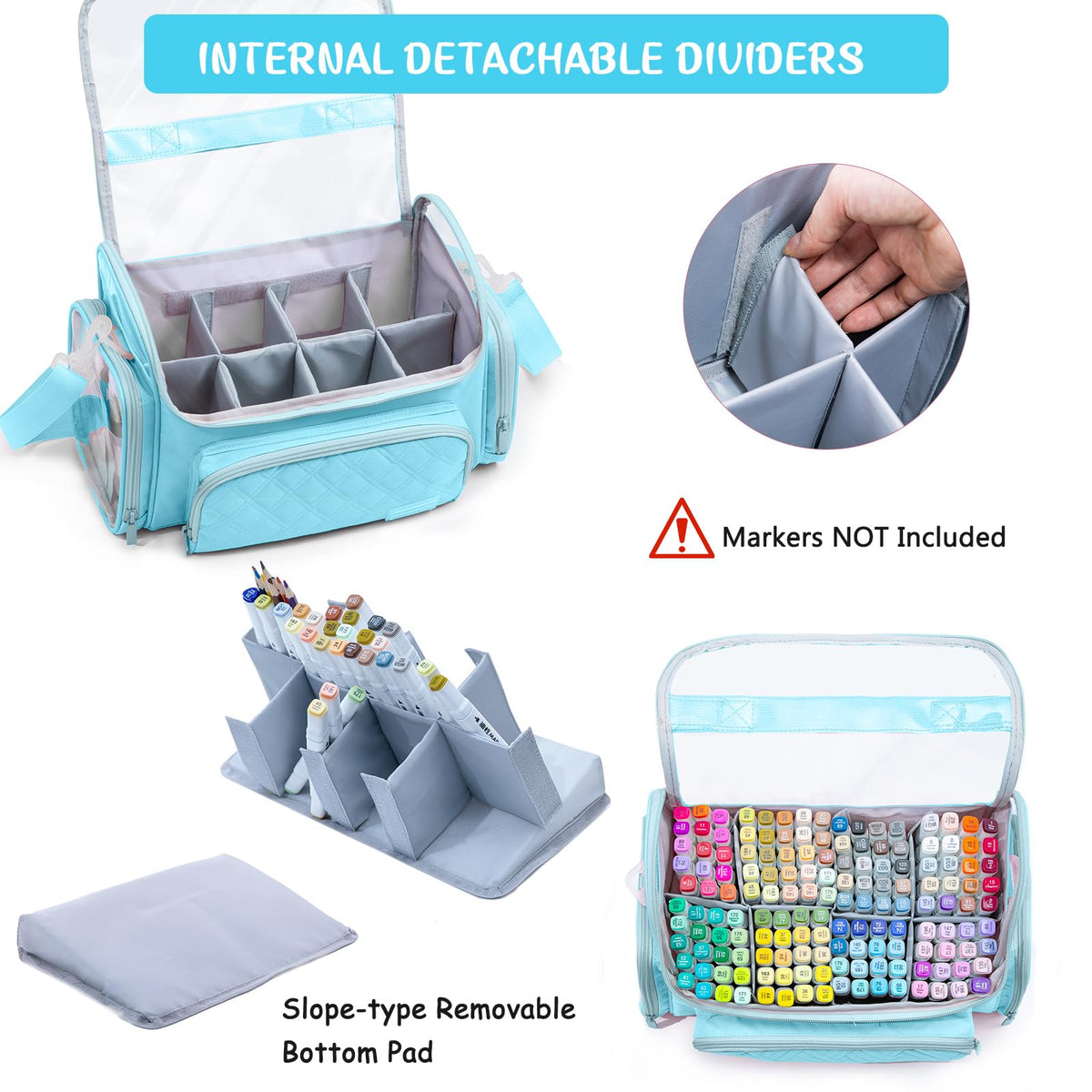 Large Marker Case for 200-300 Markers, Marker Organizer Bag,Pen Storage