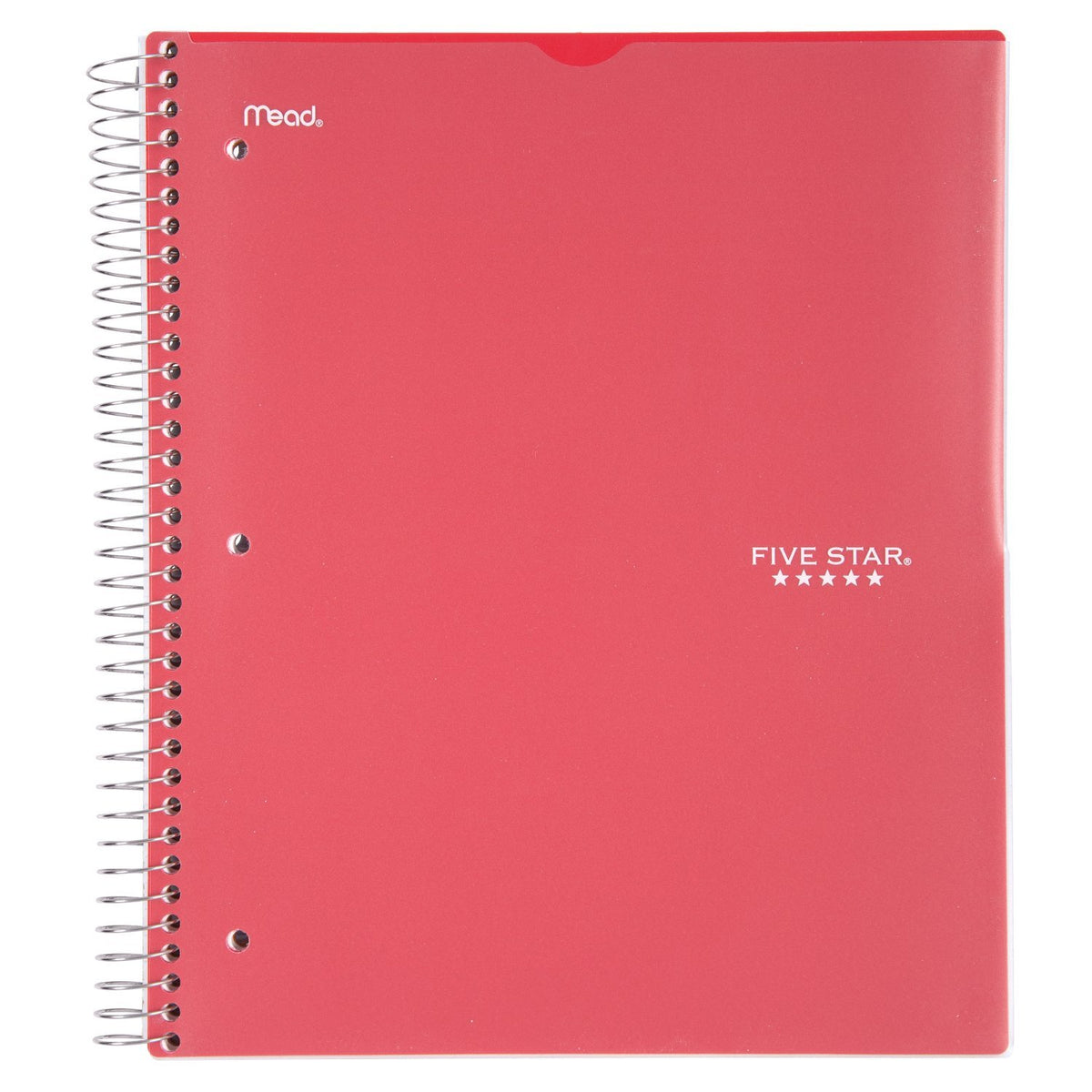Five Star Spiral Notebook, 3 Subject, College Ruled Paper, 150 Sheets, 11" x 8-1/2", Customizable
