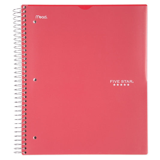 Five Star Spiral Notebook, 3 Subject, College Ruled Paper, 150 Sheets, 11" x 8-1/2", Customizable