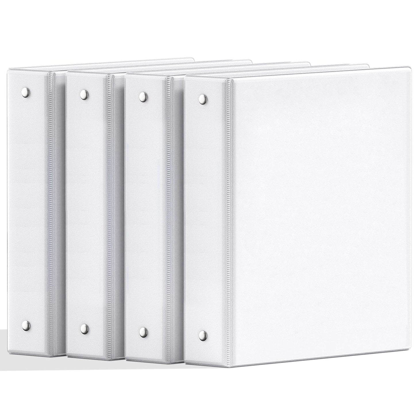 SUNEE 1.5 Inch Binders 3 Ring 4 Pack, PVC-Free Clear View 1 1/2 Inch Binders (Fits 8.5x11 Inches)