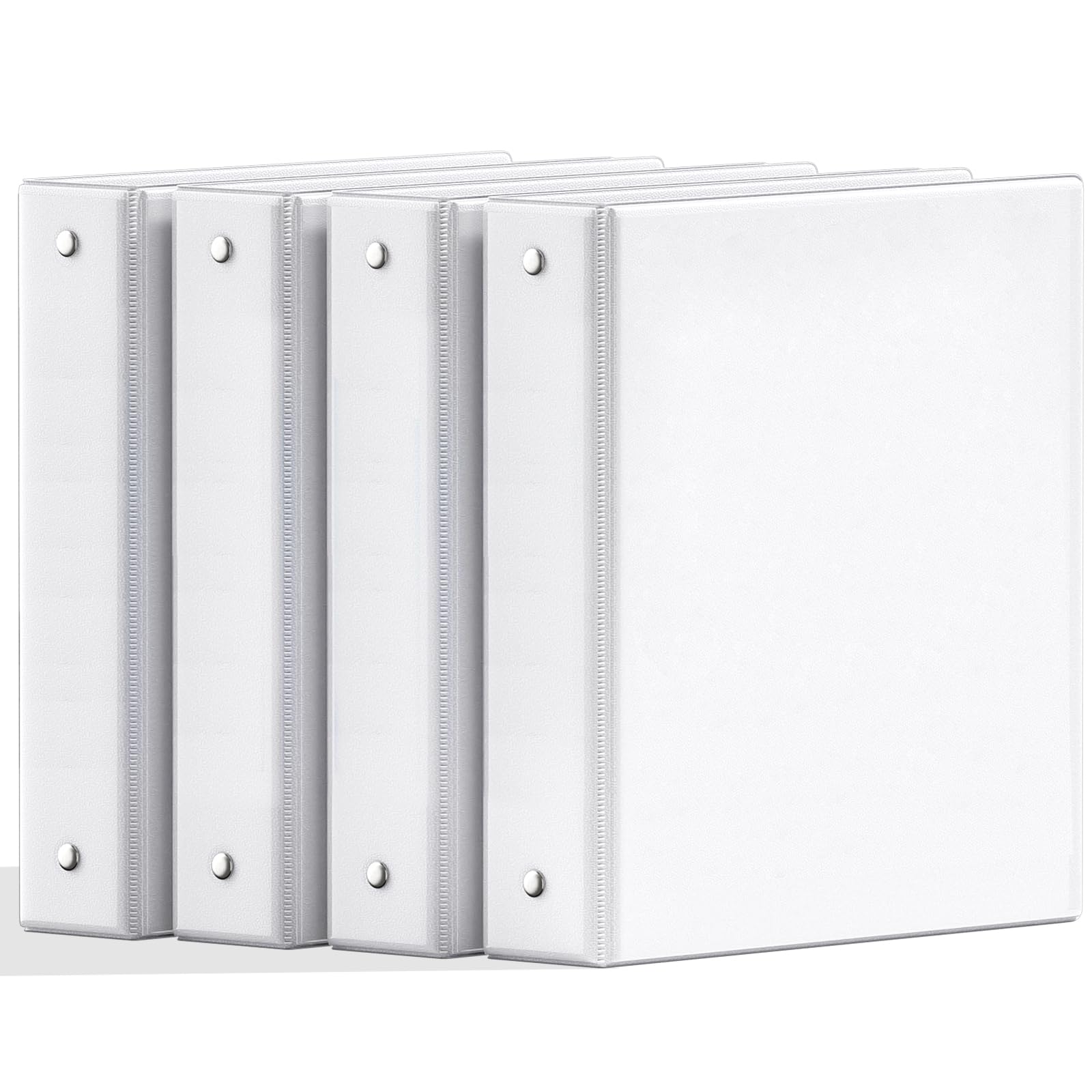 SUNEE 1.5 Inch Binders 3 Ring 4 Pack, PVC-Free Clear View 1 1/2 Inch Binders (Fits 8.5x11 Inches)