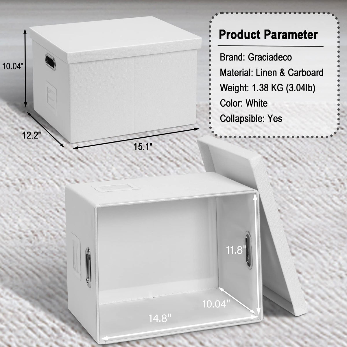 Storage Bins With Lids Office Organization File Folder Organizer Boxes
