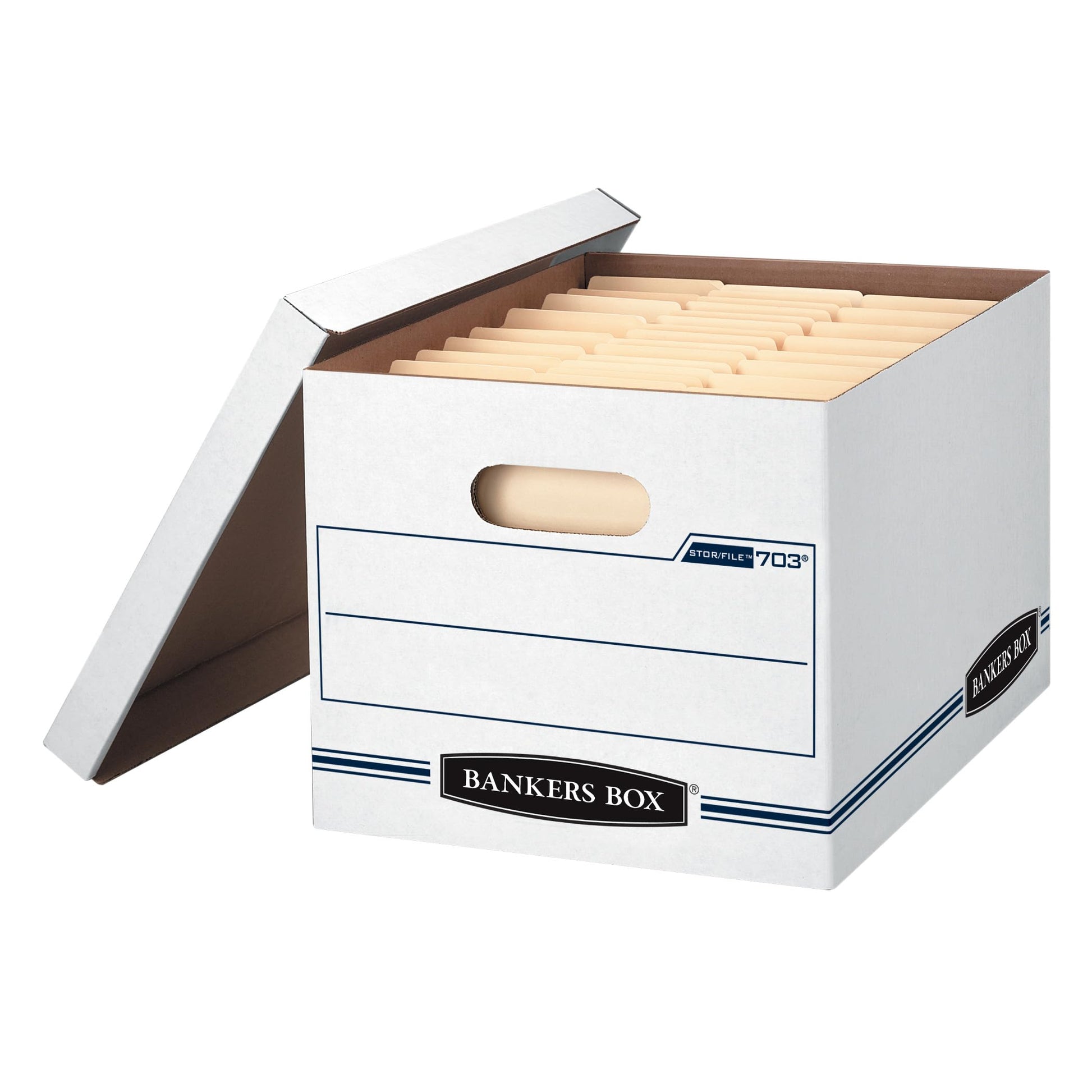Bankers Box 12-Pack Basic-Duty File Storage Box with Lid, Letter/Legal