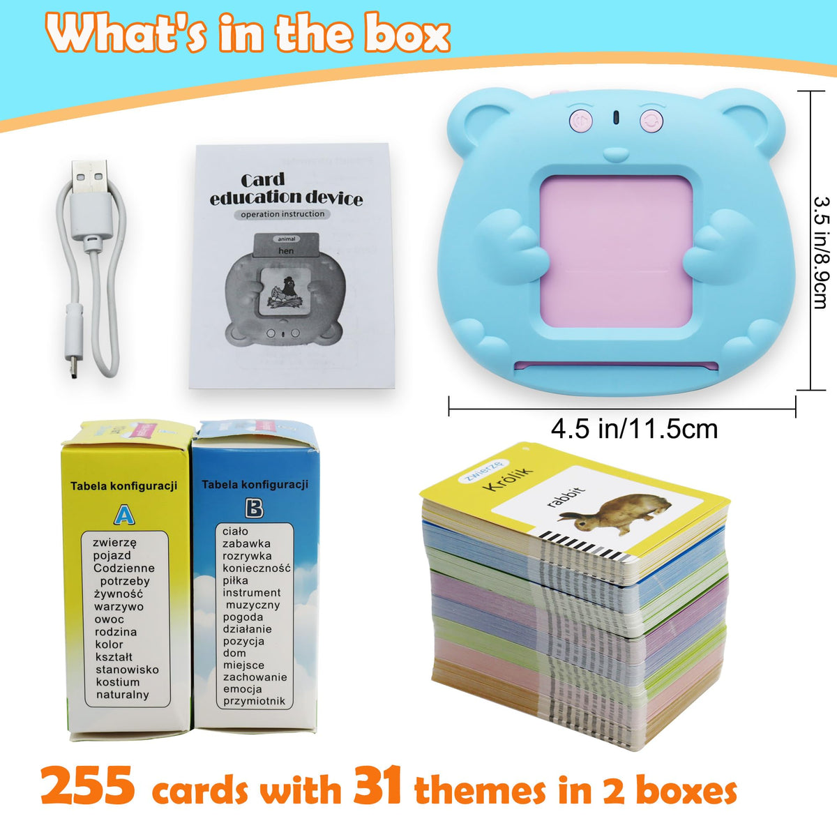 MAYAPHILOS 510 Sight Words Polish and English Talking Flash Cards
