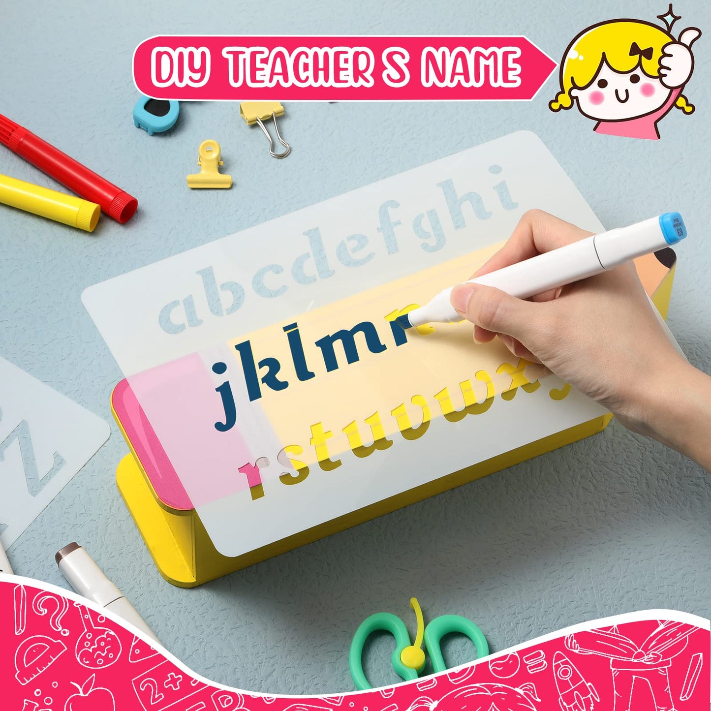 Containlol Back to School Teacher Gift Name DIY Pencil Holder Organizer